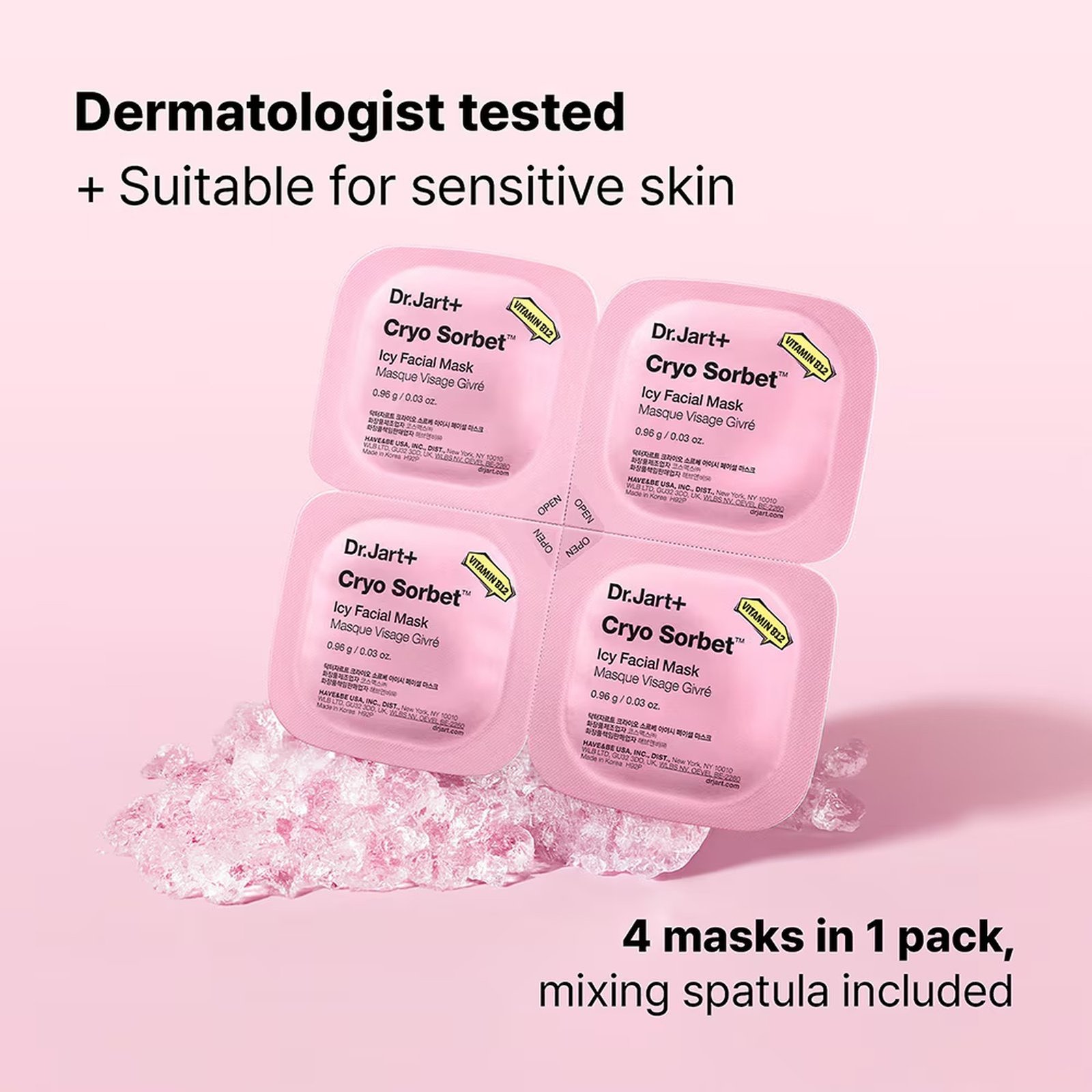 Dr.Jart+ Cryo Sorbet Icy Facial Mask x4 (4x0.03oz)