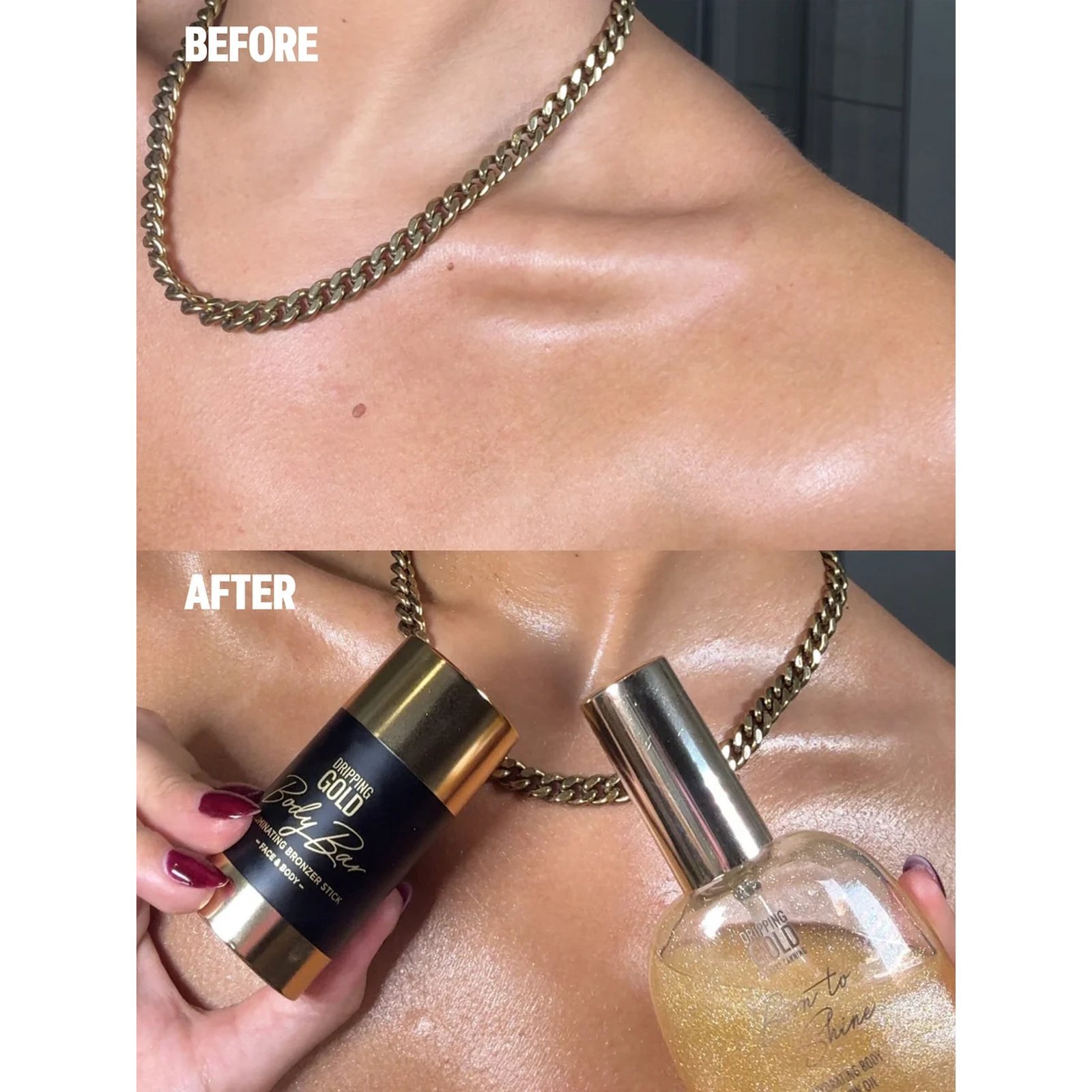 Dripping Gold Luxury Tanning Born to Shine Hydrating Body Glow Oil Gold 55ml