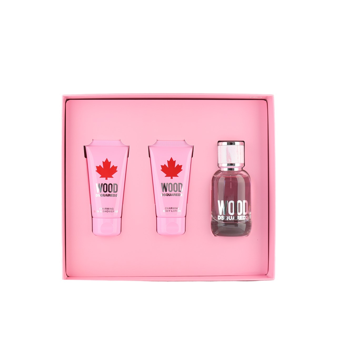 Dsquared2 Wood Pour Femme ماء تواليت 50 مل طقم هدية