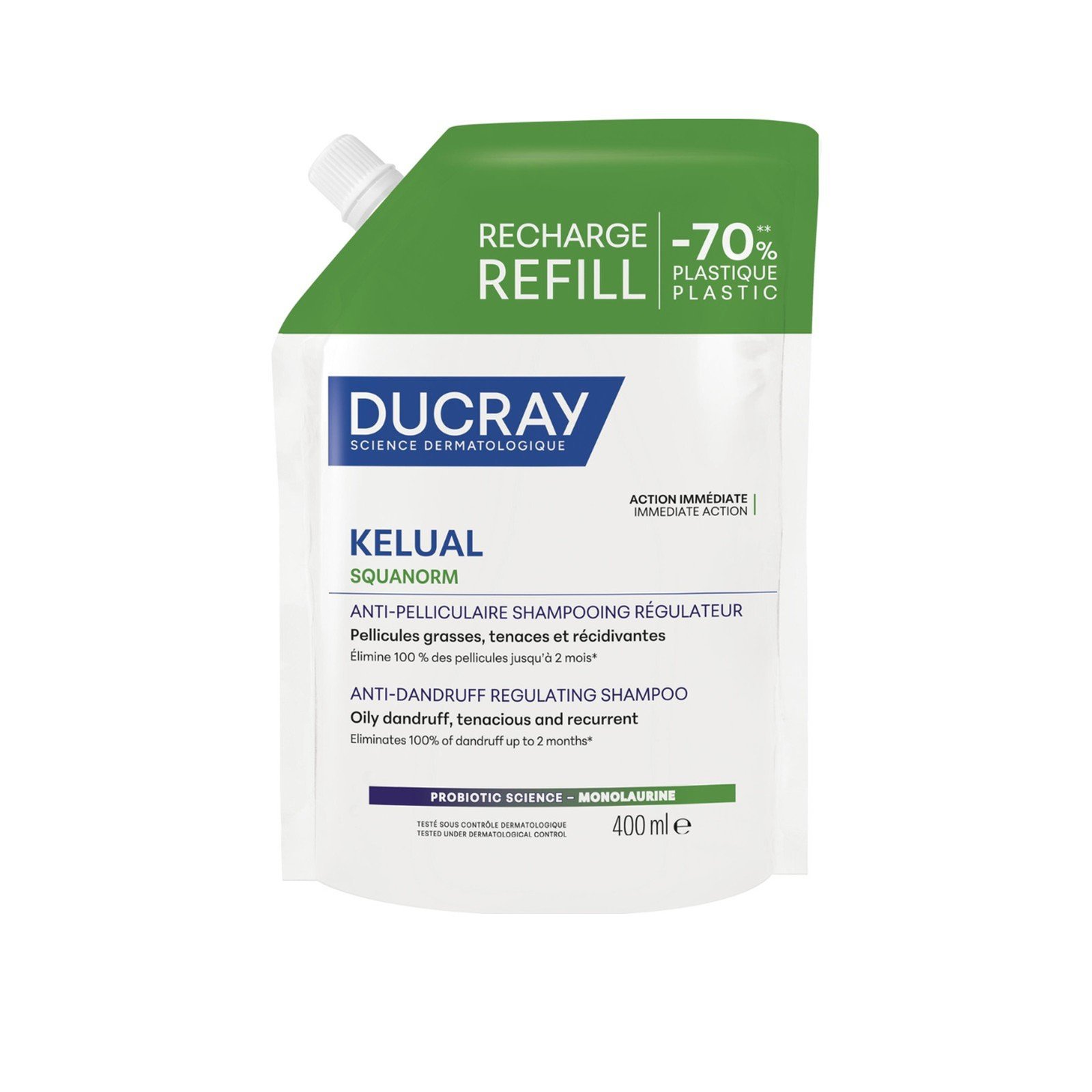 Ducray Kelual Squanorm Anti-Dandruff Regulating Shampoo Oily Dandruff Refill 400ml