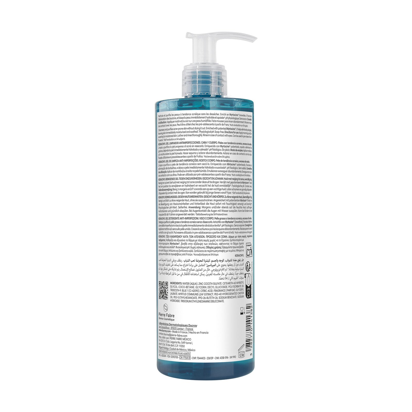 Ducray Keracnyl Anti-Blemishes Cleansing Gel 400ml (13.5floz)