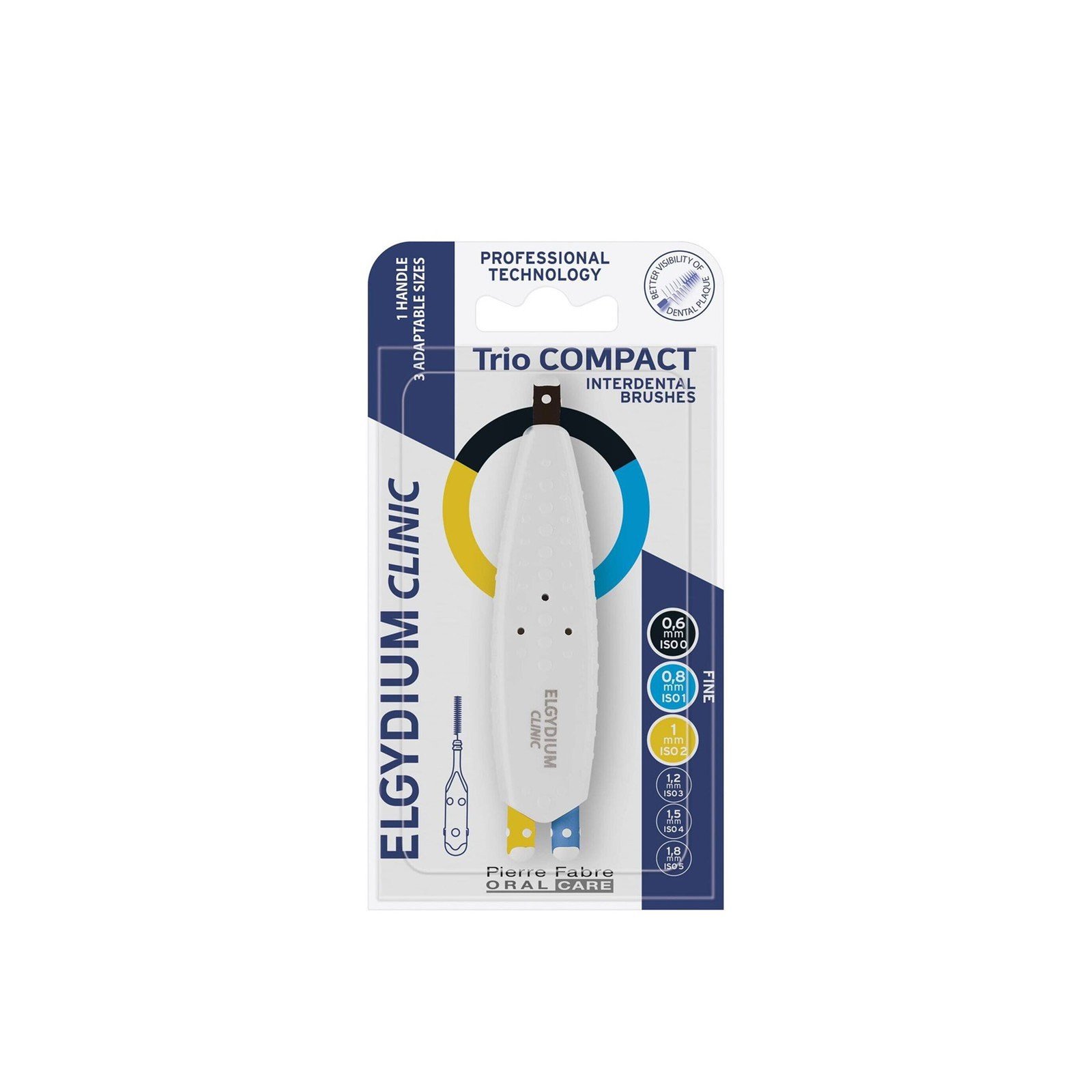 Elgydium Clinic Trio Escovas Interdentais Compactas ISO 0/1/2 x3