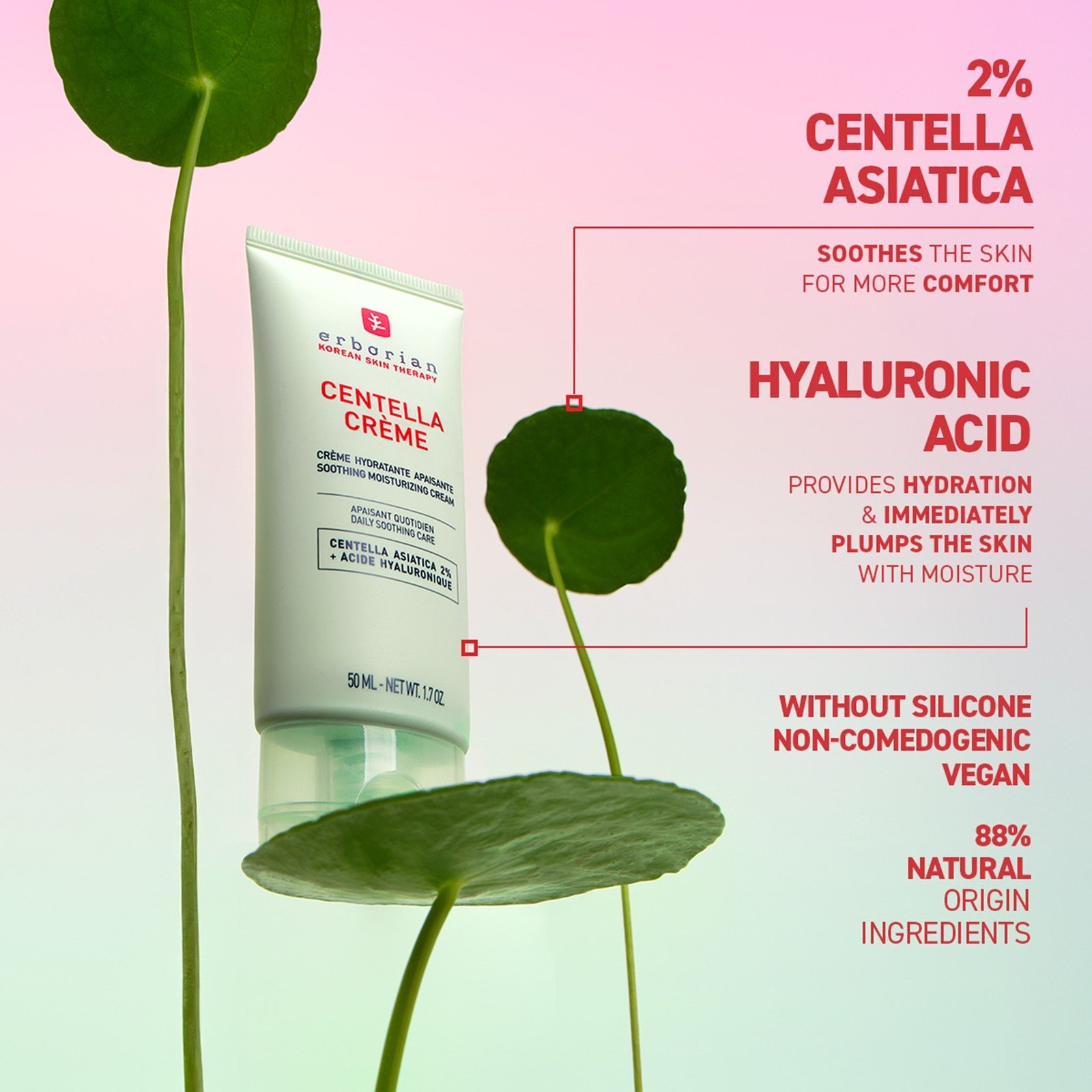 Erborian Centella Crème Soothing Moisturizing Cream 50ml