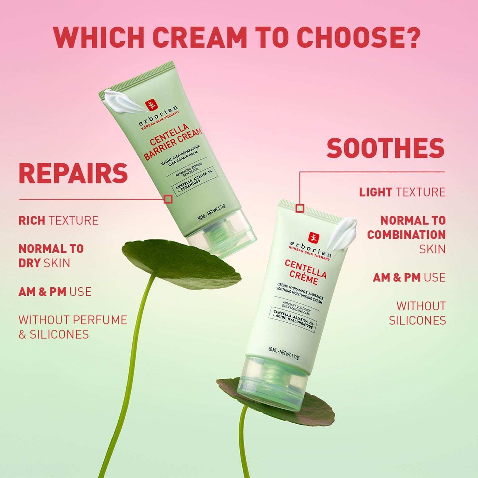 Erborian Centella Crème Soothing Moisturizing Cream 50ml