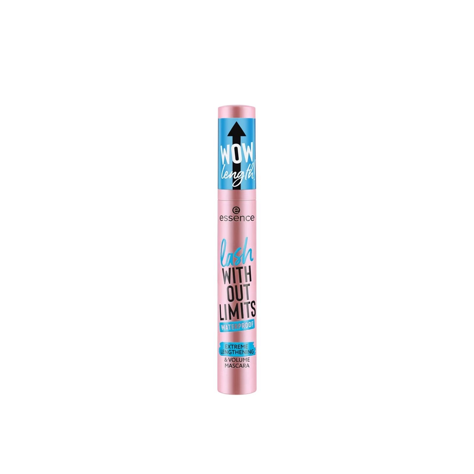 essence Máscara de pestañas «Lash Without Limits» resistente al agua, para un alargamiento y volumen extremos, 03 Negro resistente al agua, 13 ml