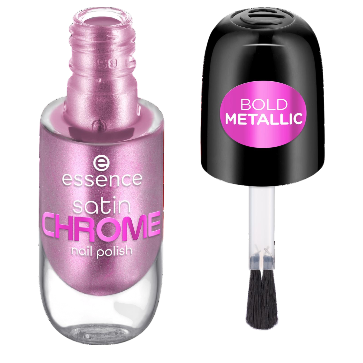 essence Satin Chrome Nail Polish 02 Artificial Pinktelligence 8ml