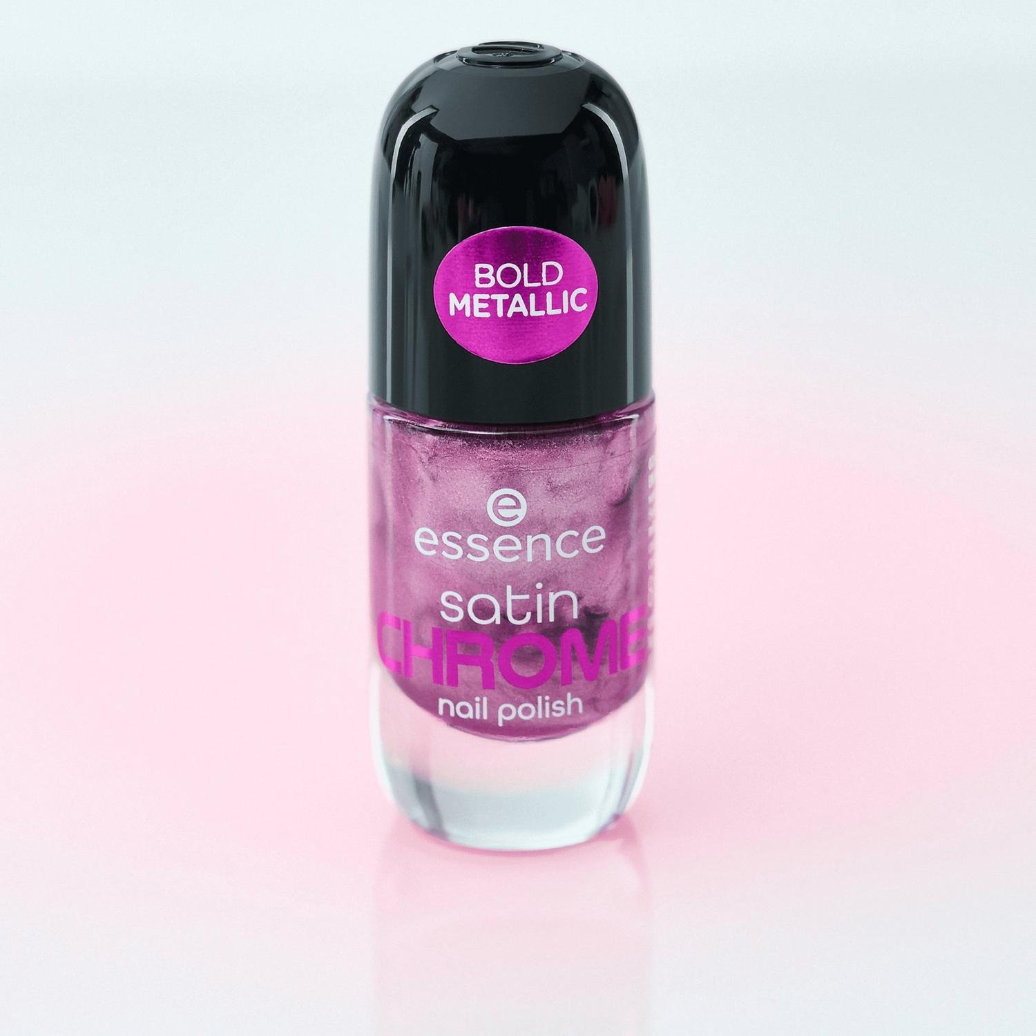 essence Satin Chrome Nail Polish 02 Artificial Pinktelligence 8ml