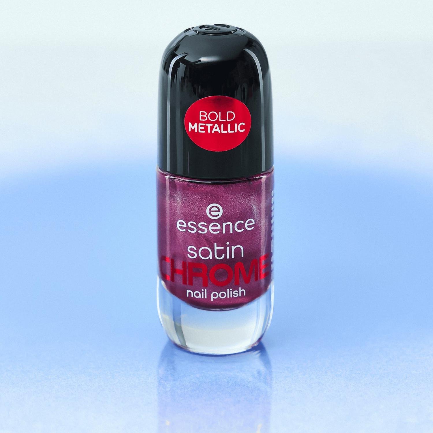 essence Satin Chrome Nail Polish 03 Meta Maroon 8ml
