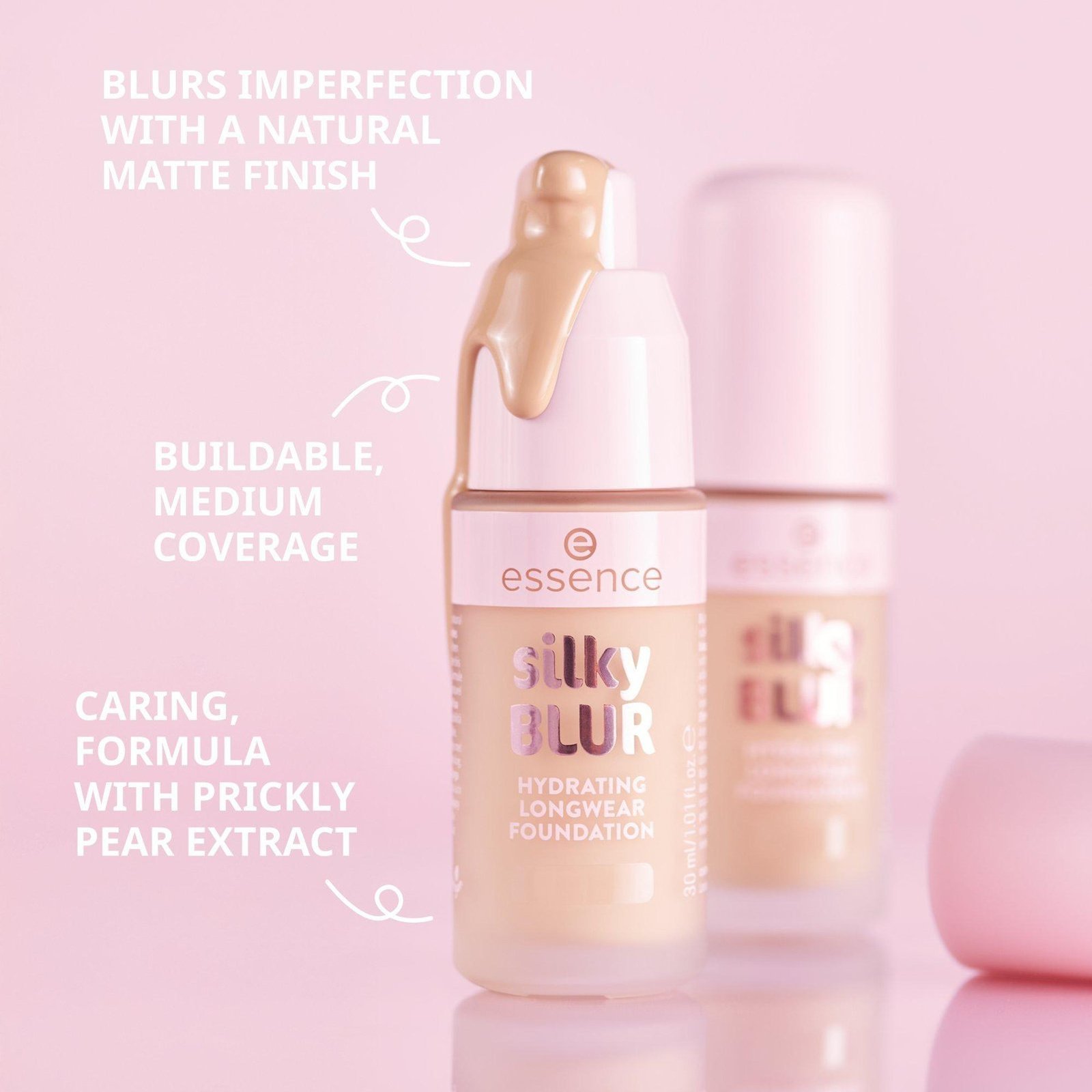 essence Silky Blur Hydrating Longwear Foundation 110 30ml