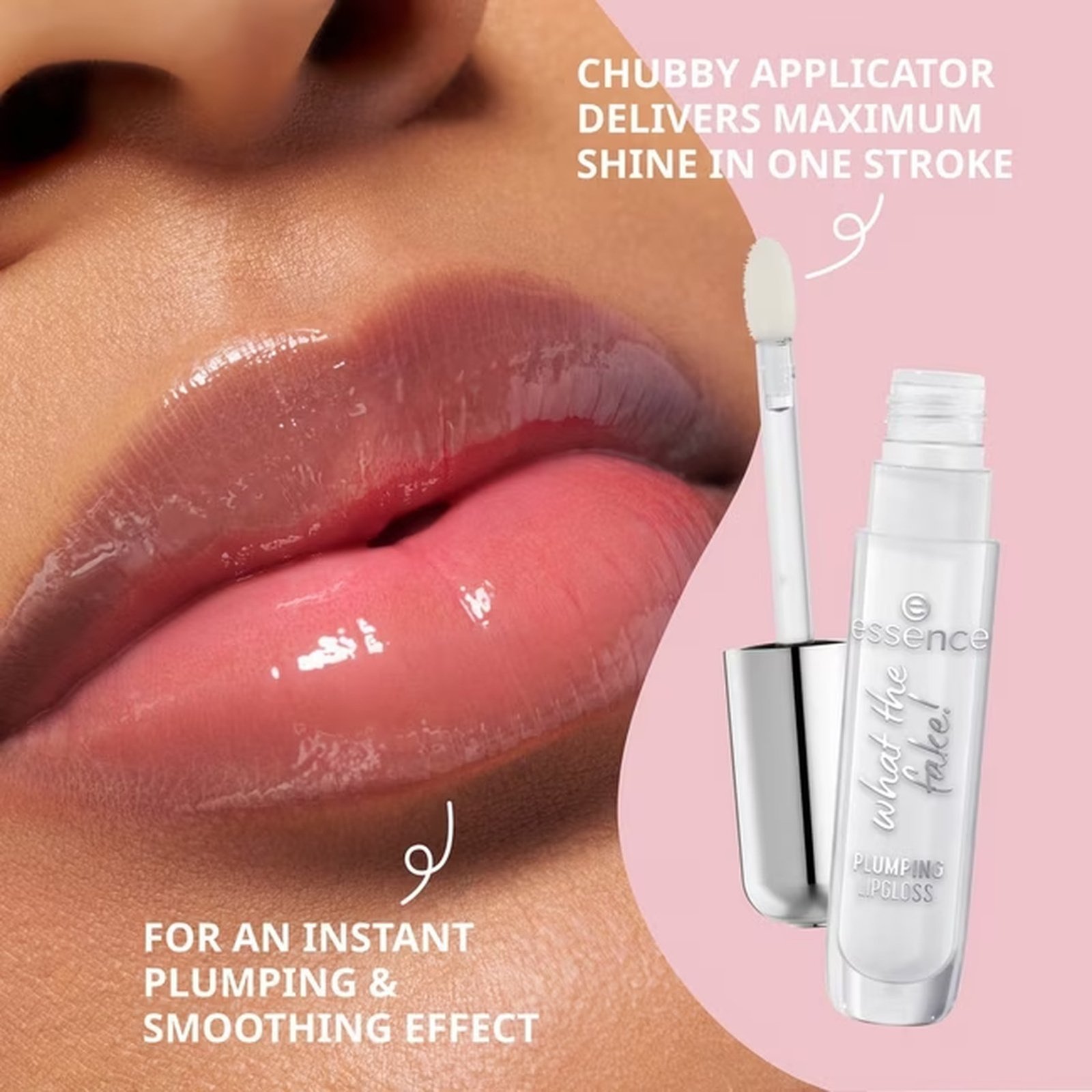 essence What the Fake! Plumping Lipgloss 100 Sheer Genius 4ml