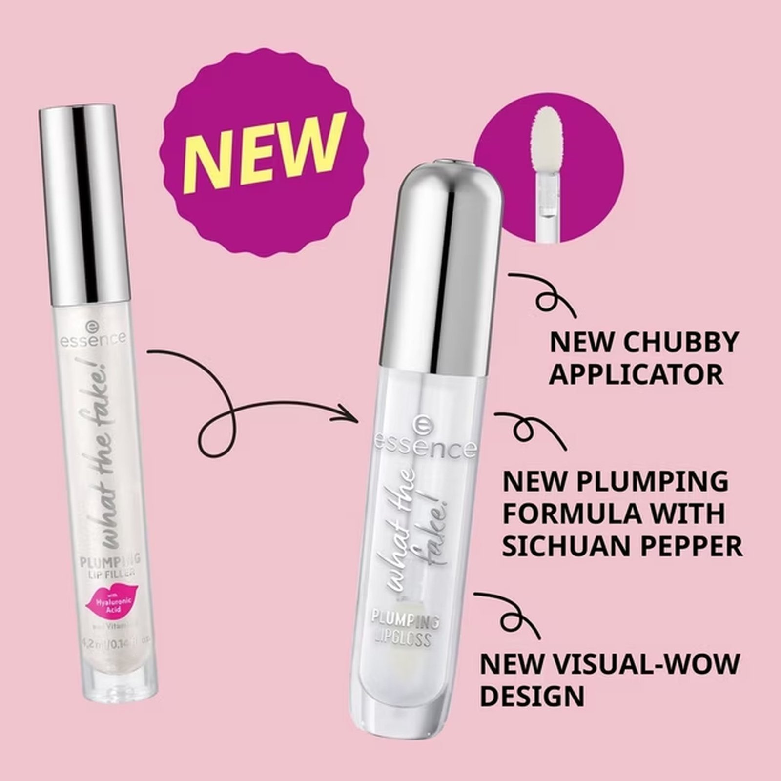 essence What the Fake! Plumping Lipgloss 103 Bare But Better 4ml