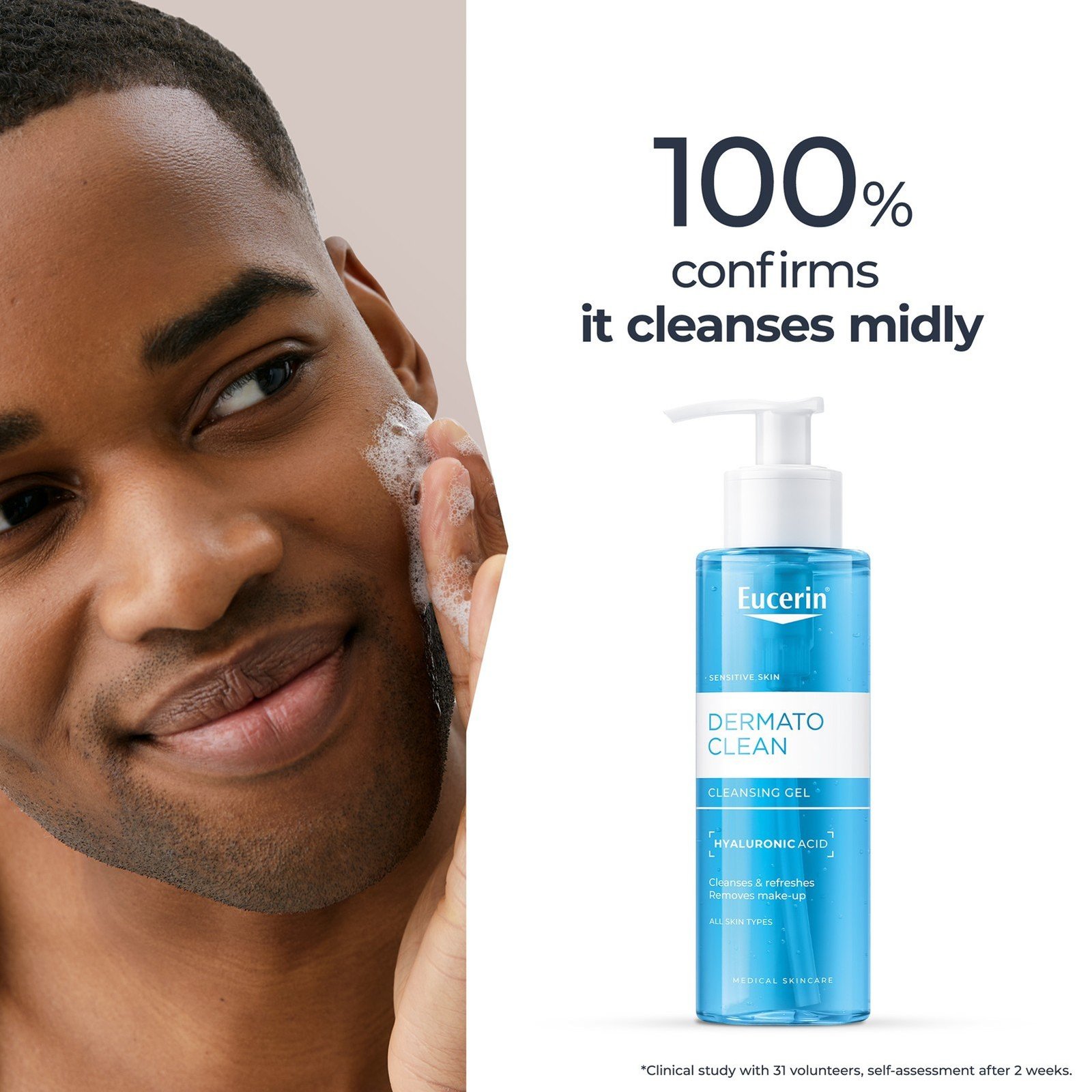Eucerin DermatoCLEAN جل منظف بحمض الهيالورونيك 200ml