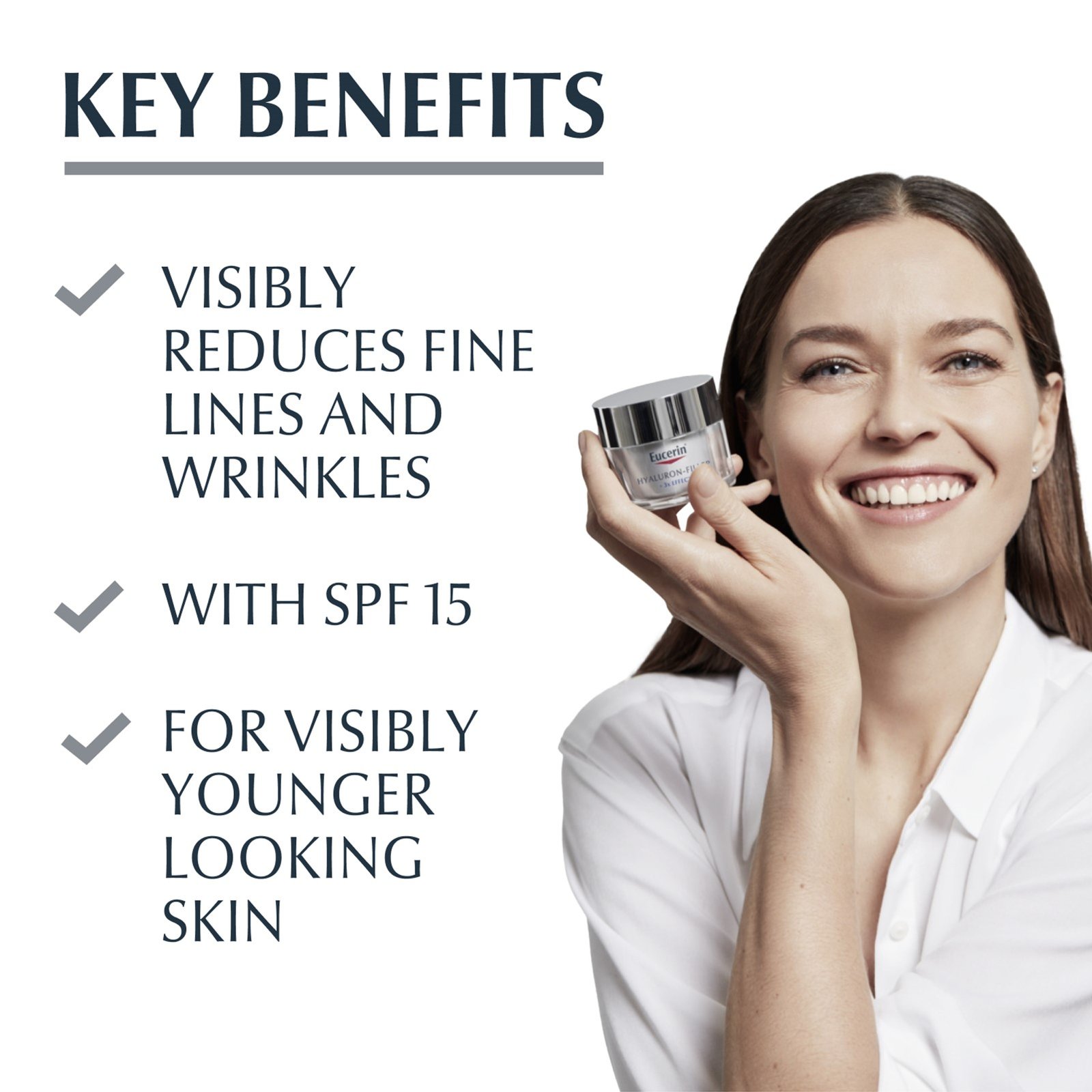 Eucerin Hyaluron-Filler 3x Effect Day Cream Dry Skin SPF15 50ml