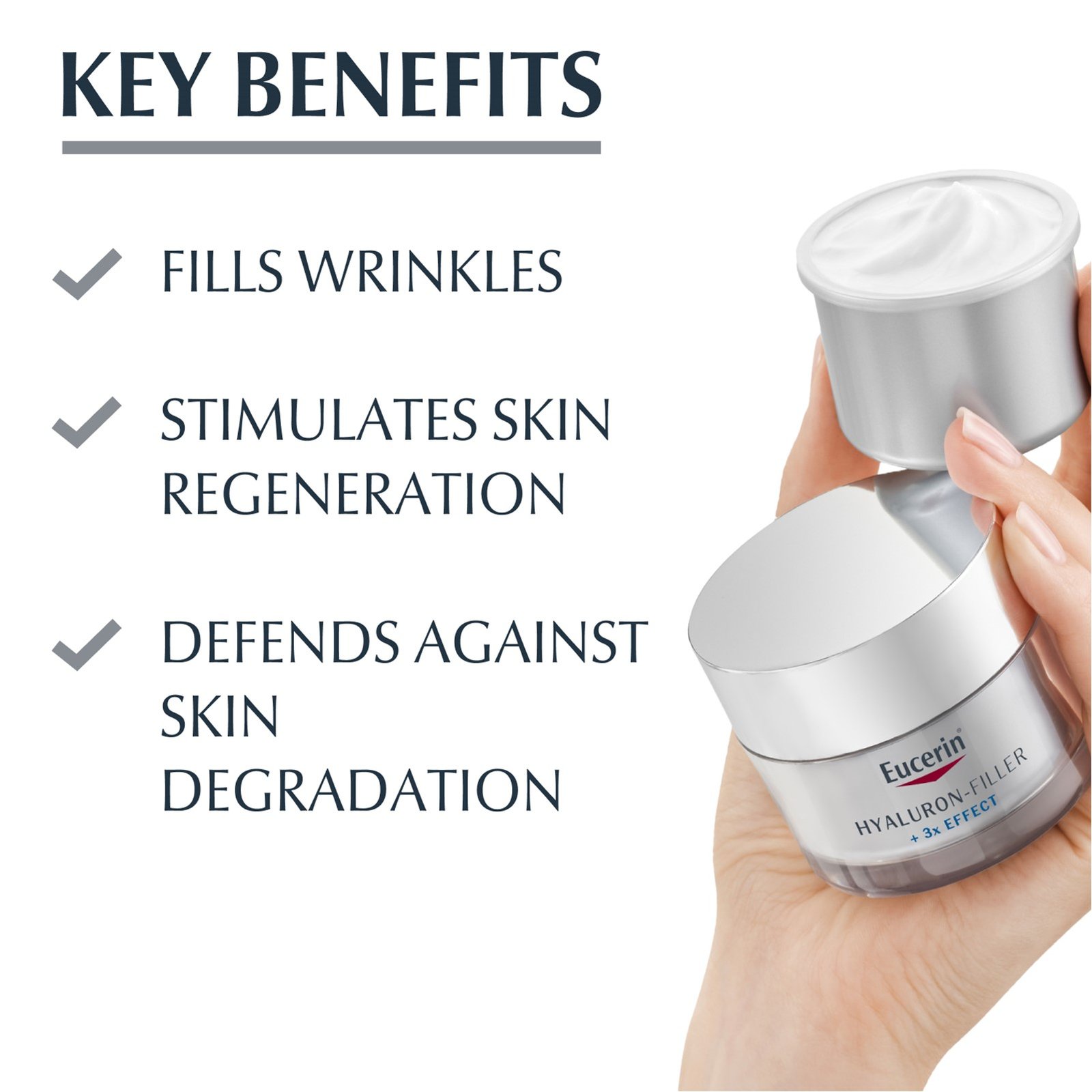 Eucerin Hyaluron-Filler 3x Effect Night Cream Refill Anti-Aging 50ml