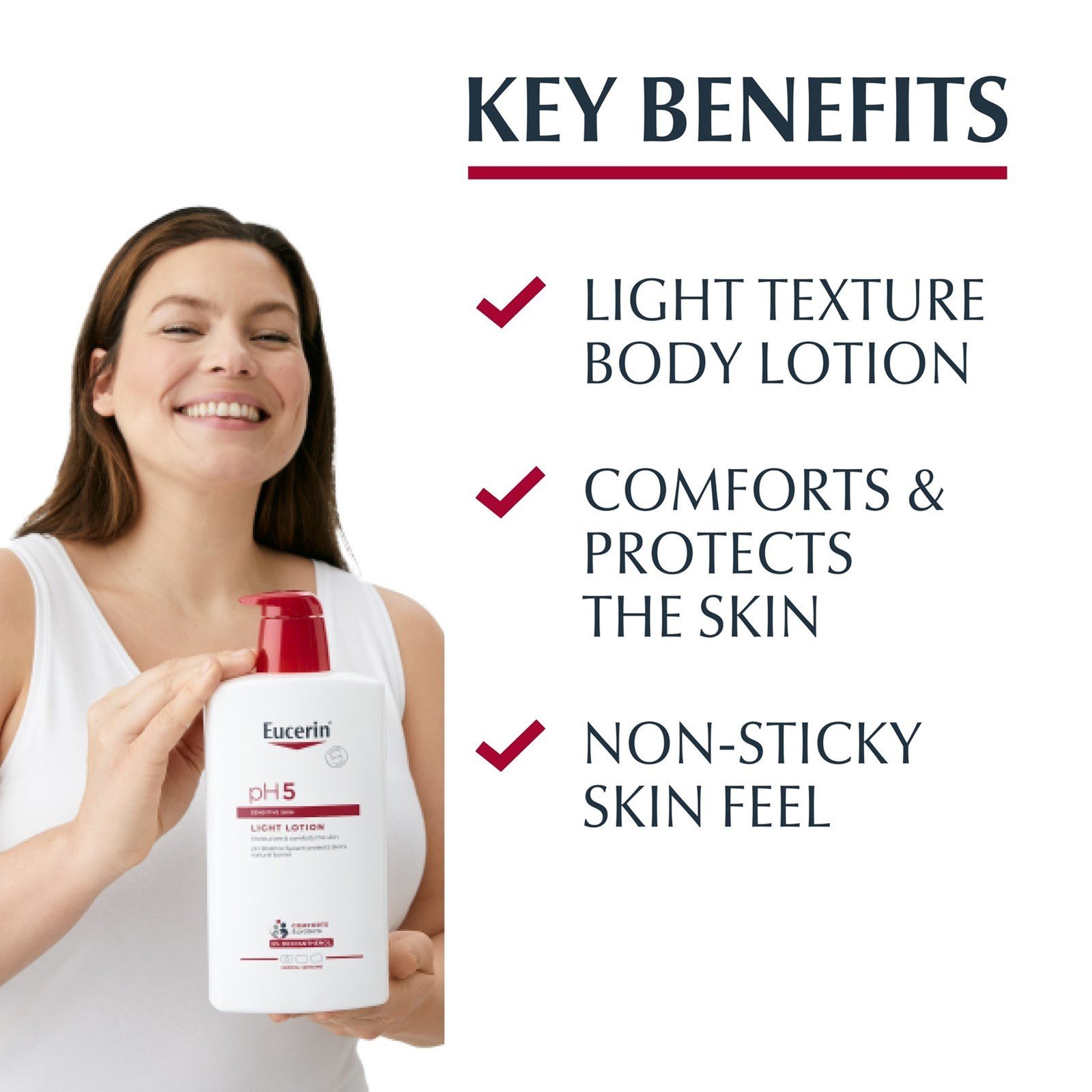 Eucerin pH5 Lehké Tělové Mléko 1L