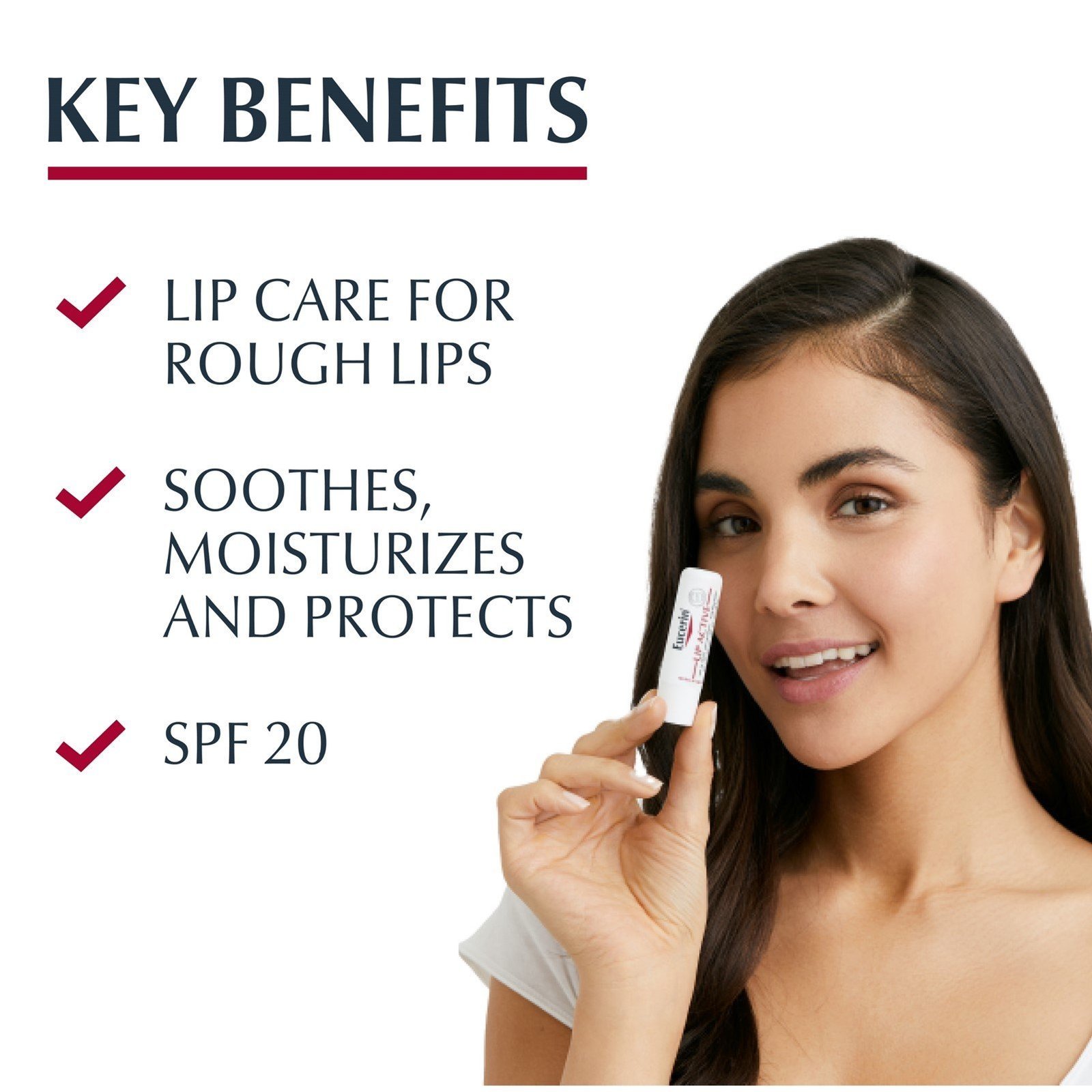 Eucerin pH5 بلسم الشفاه الفعّال SPF20 4.8g x2