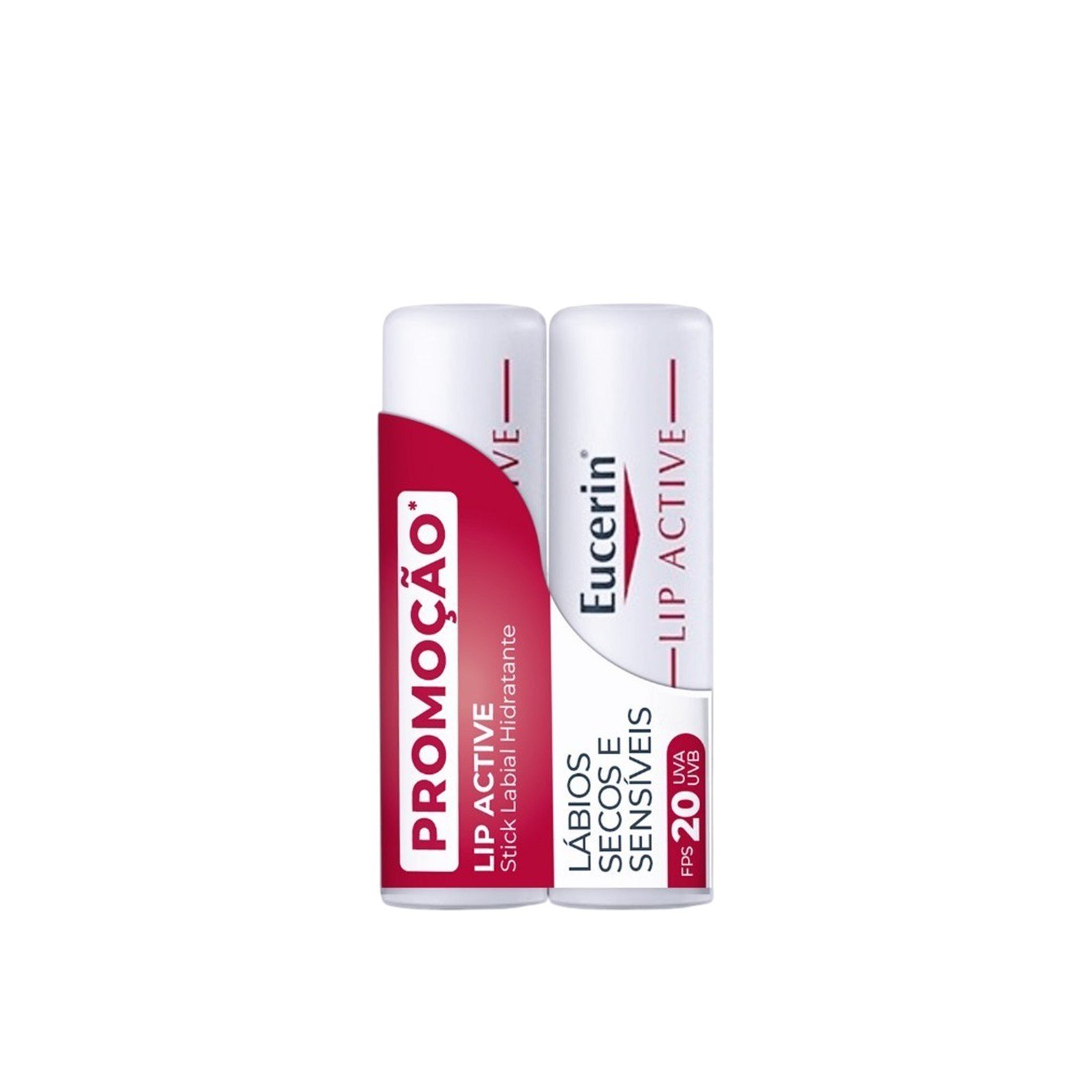 Eucerin pH5 بلسم الشفاه الفعّال SPF20 4.8g x2