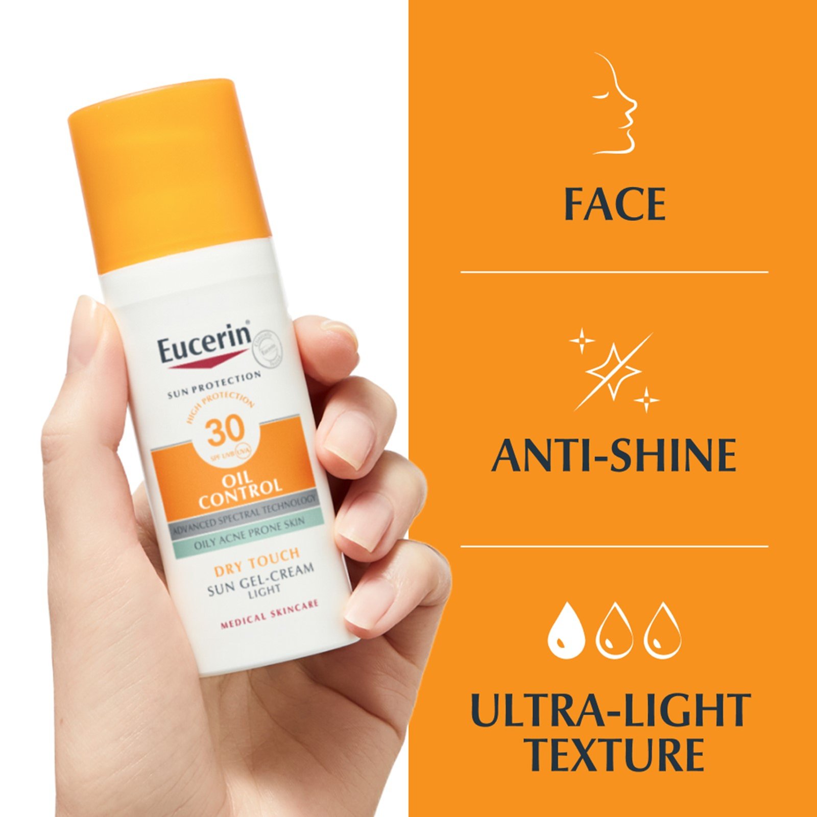 Eucerin Sun Oil Control Dry Touch Gel-Creme Solar SPF30 50ml