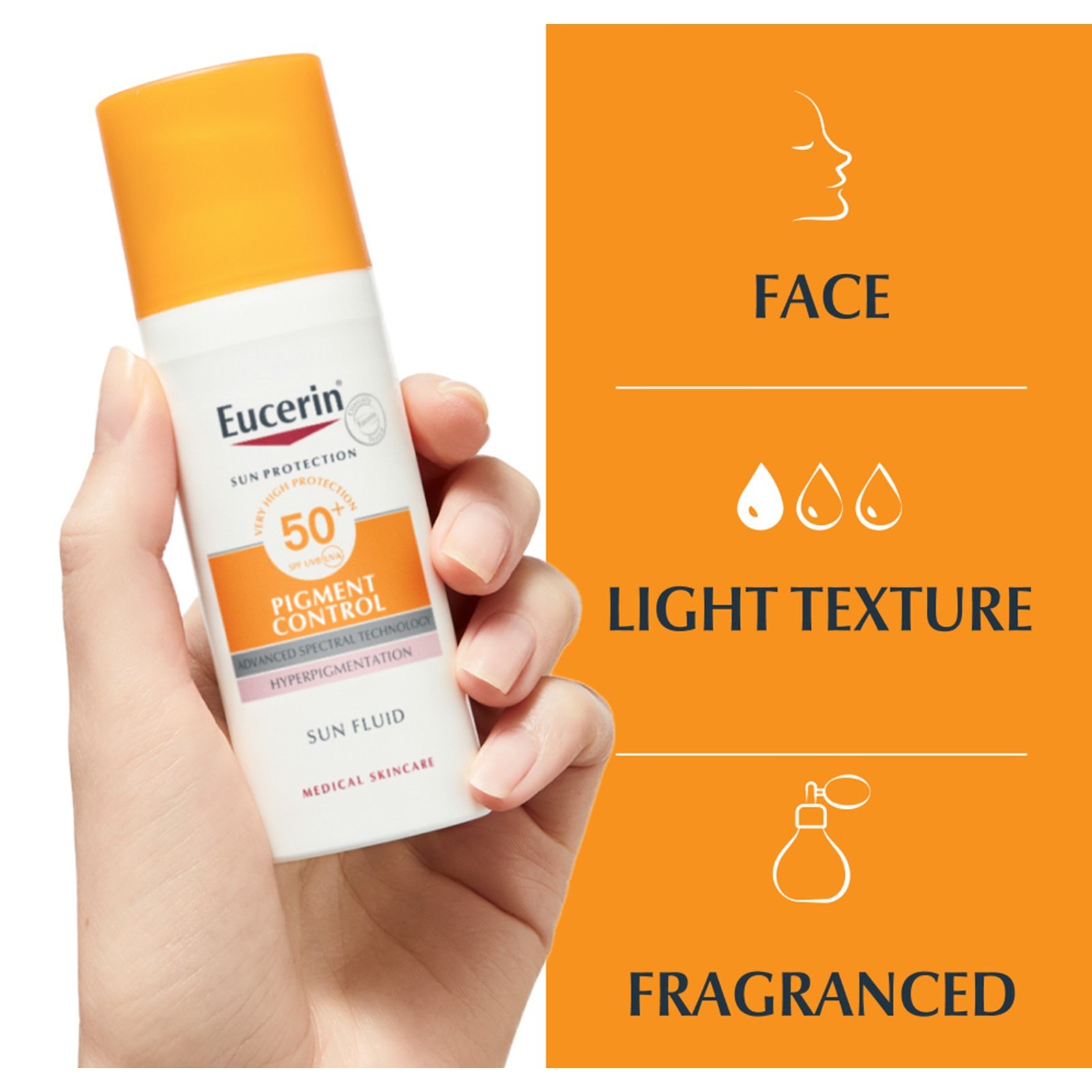 Eucerin Sun Pigment Control Sun Fluid SPF50+ Sunscreen 50ml (1.69floz)