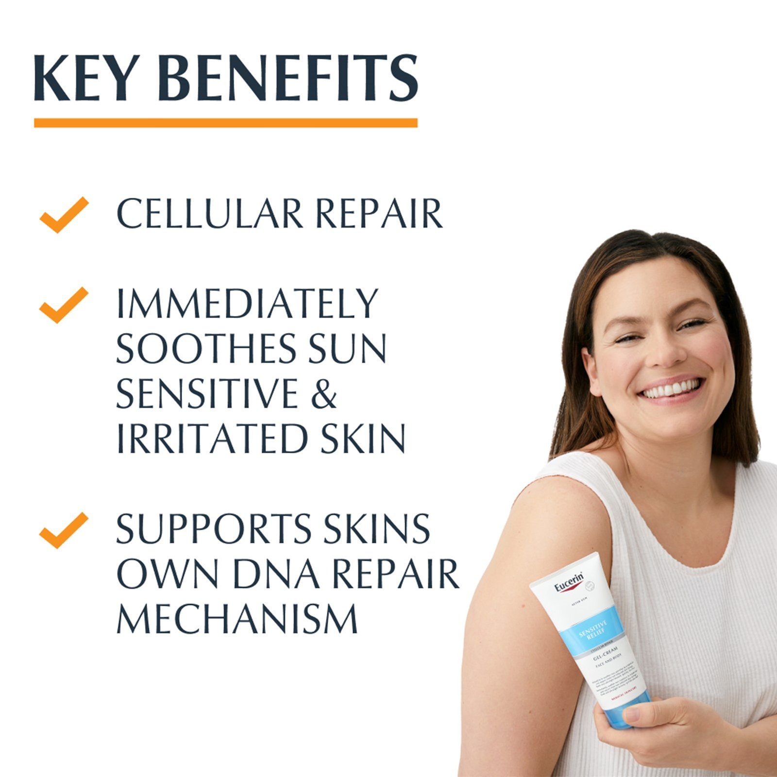 Eucerin Sun Sensitive Relief Gel-Crème Après-Soleil Visage & Corps 200ml