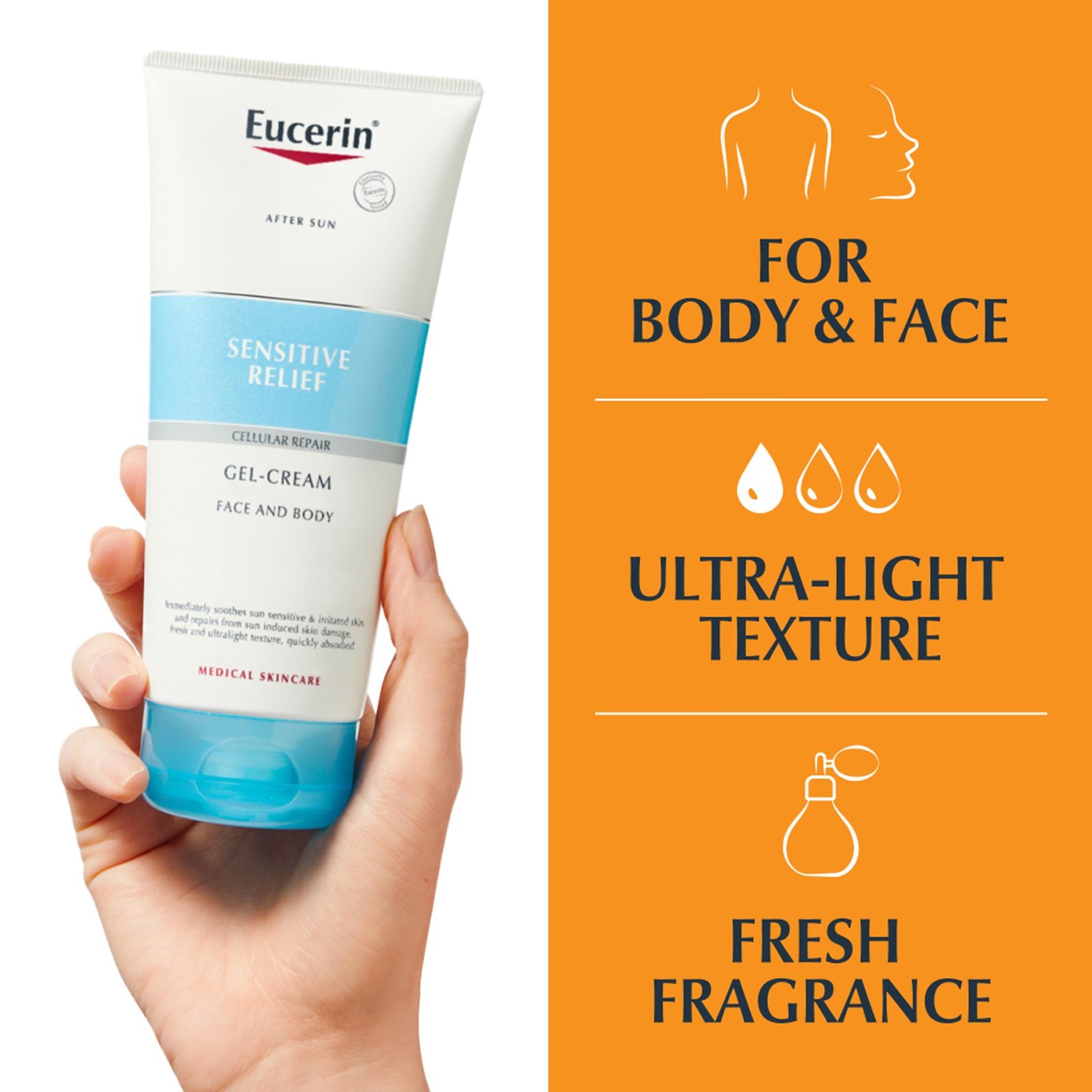 Eucerin Sun Sensitive Relief Gel-Crème Après-Soleil Visage & Corps 200ml