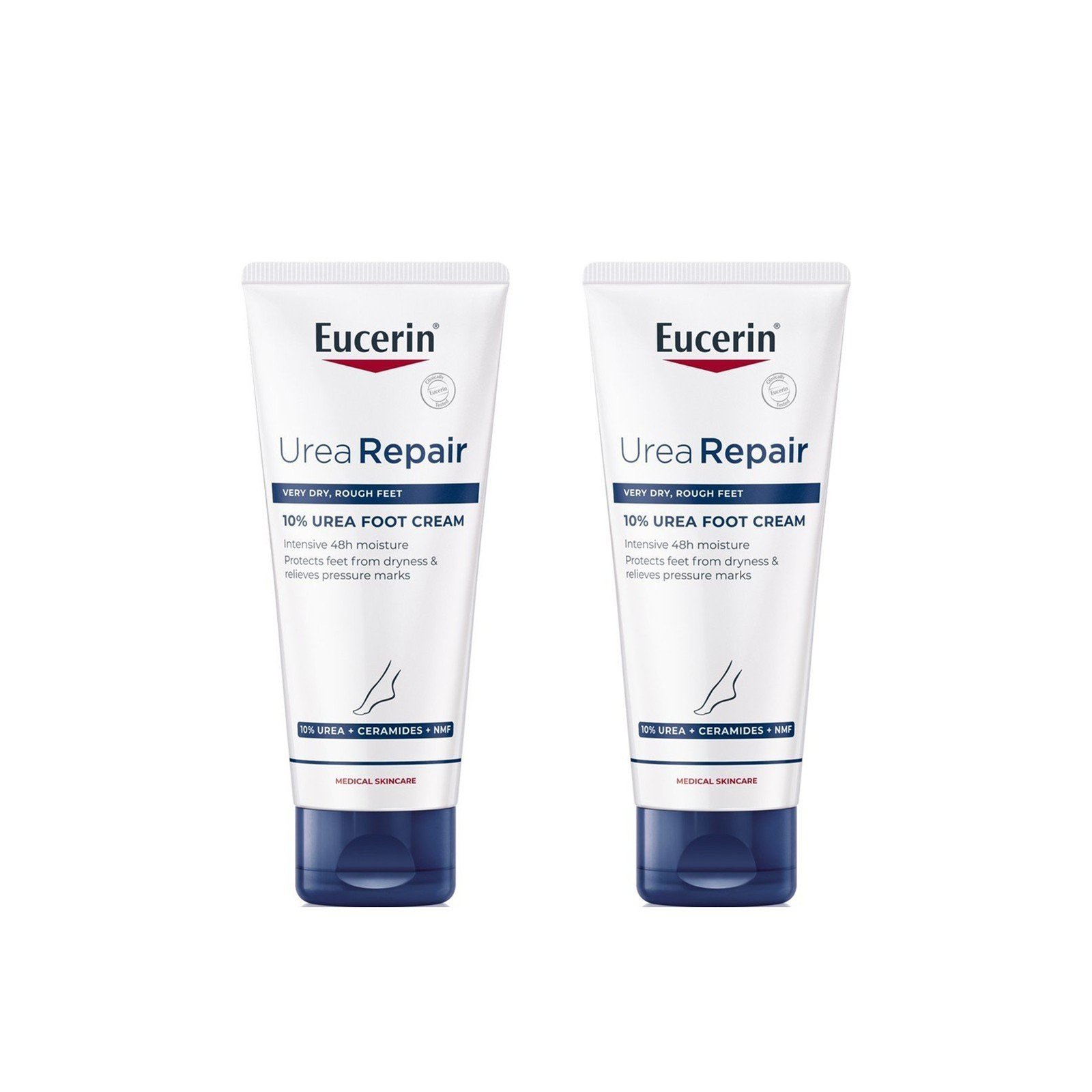Eucerin UreaRepair Krema za Stopala 10% Urea 100ml x2