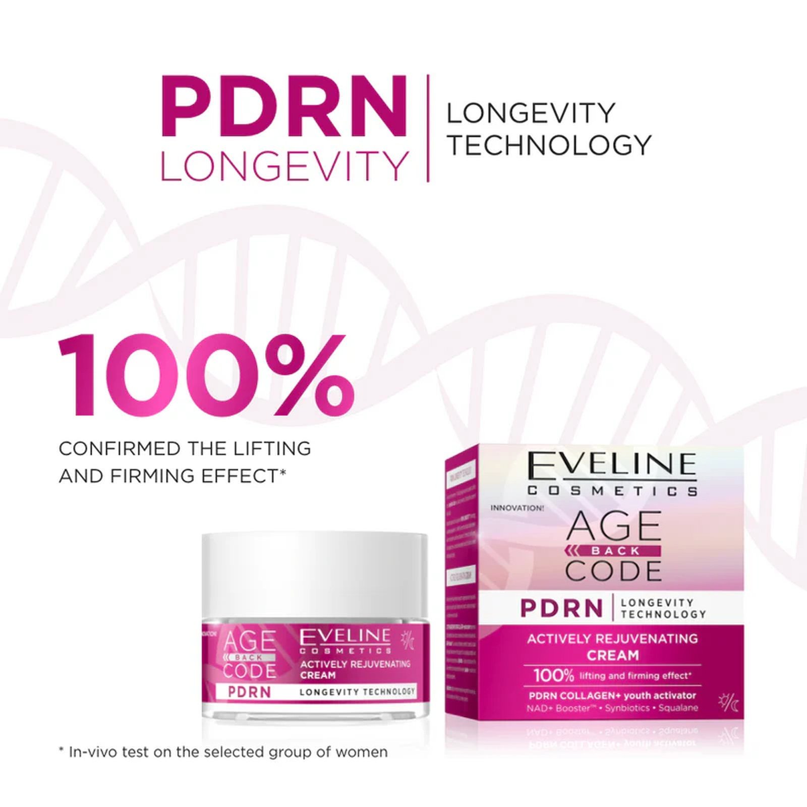 Eveline Cosméticos Age Back Code PDRN Crema rejuvenecedora activa 50 ml