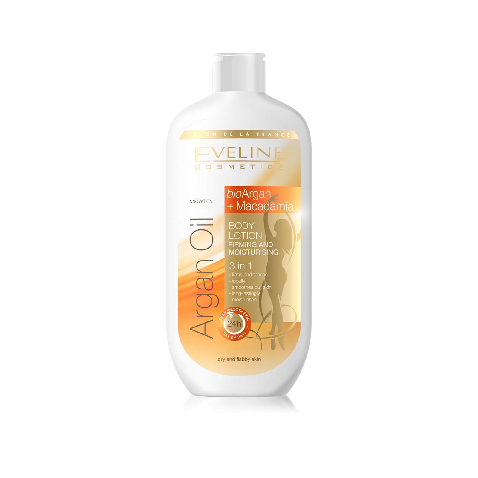 Eveline Cosmetics Argan Oil + Macadamia Body Lotion Firming and Moisturizing 350ml (12.32floz)