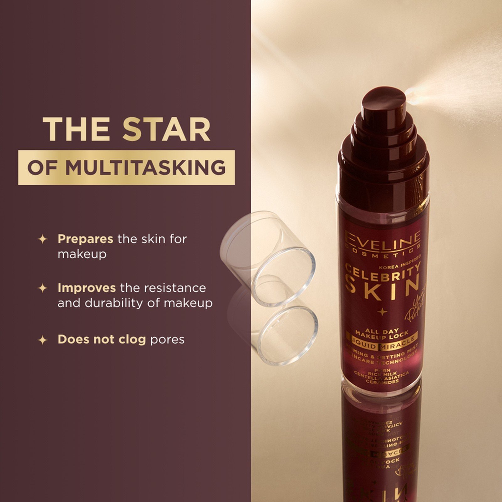 Eveline Cosmetics Celebrity Skin Liquid Miracle Priming & Setting Mist 100ml