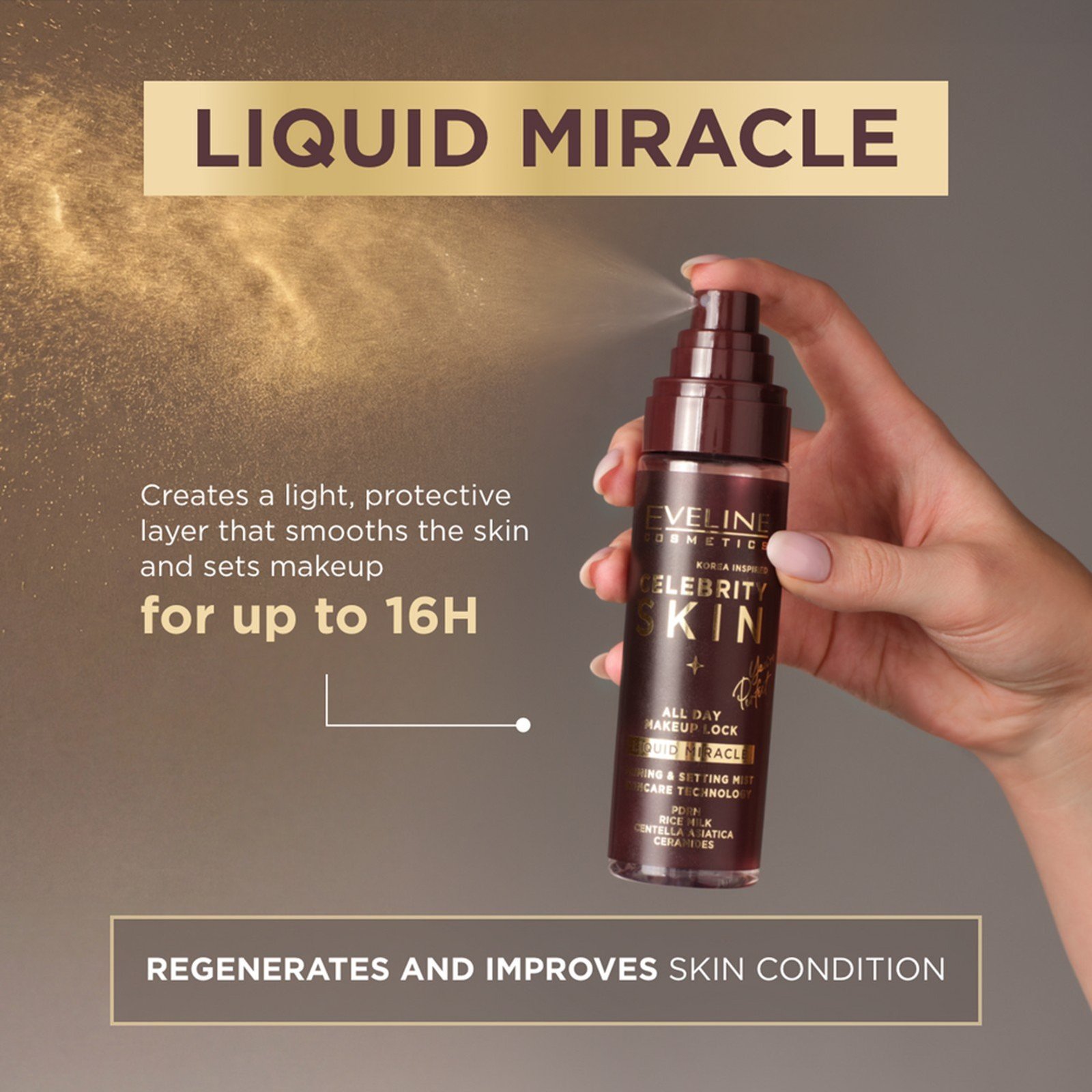 Eveline Cosmetics Celebrity Skin Liquid Miracle Priming & Setting Mist 100ml
