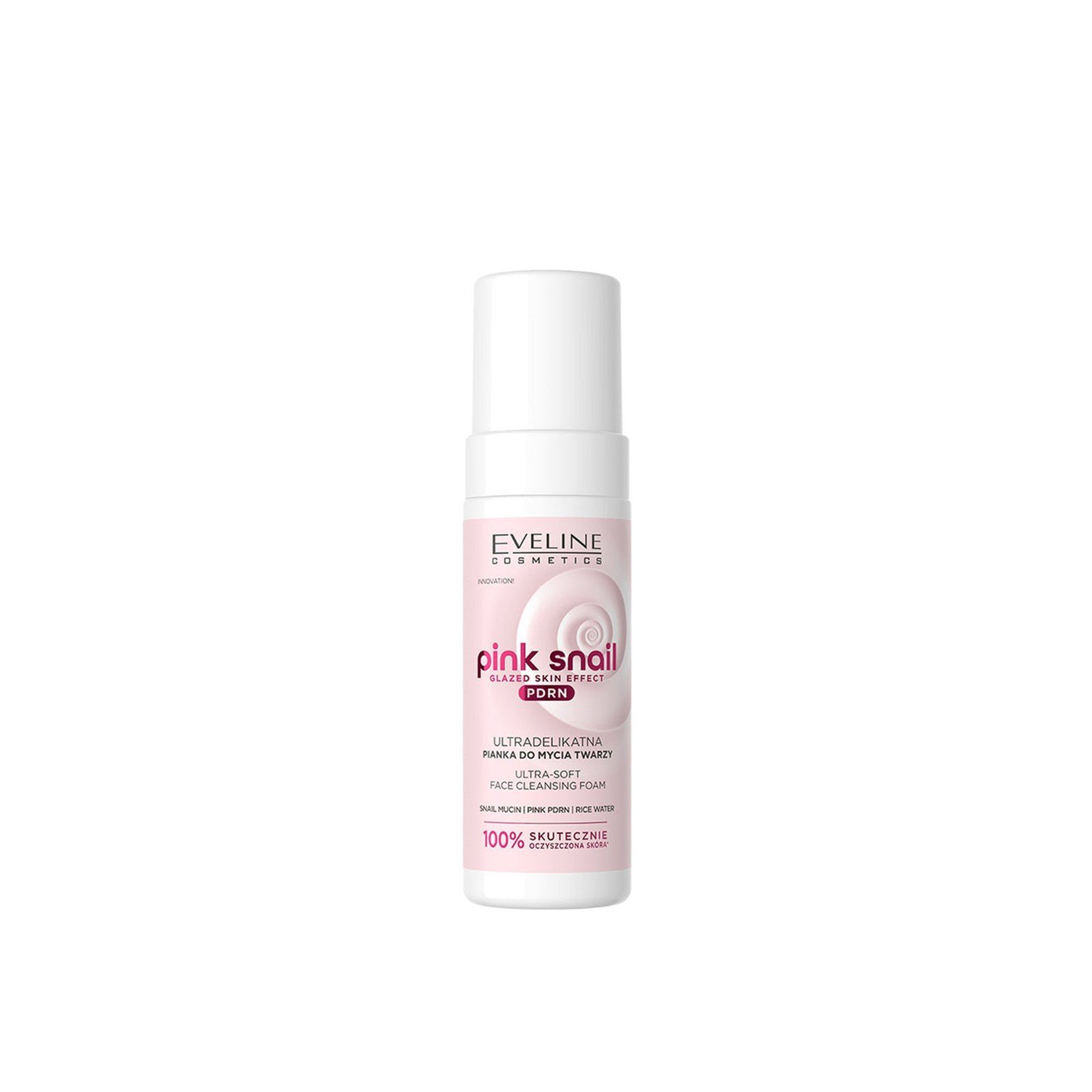 Eveline Cosmetics Pink Snail رغوة تنظيف الوجه فائقة النعومة 150ml
