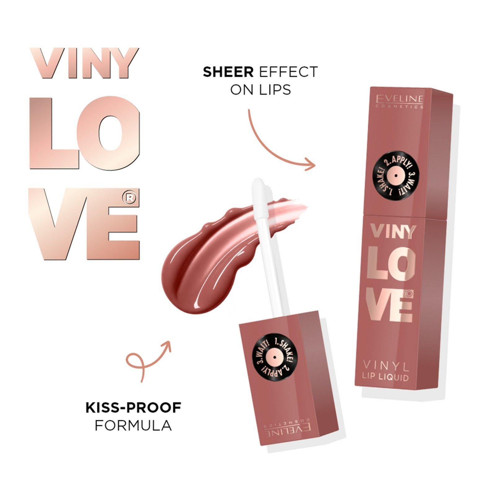 Eveline Cosmetics Viny Love Vinyl Lip Liquid 02 Dusty 4ml (0.14floz)