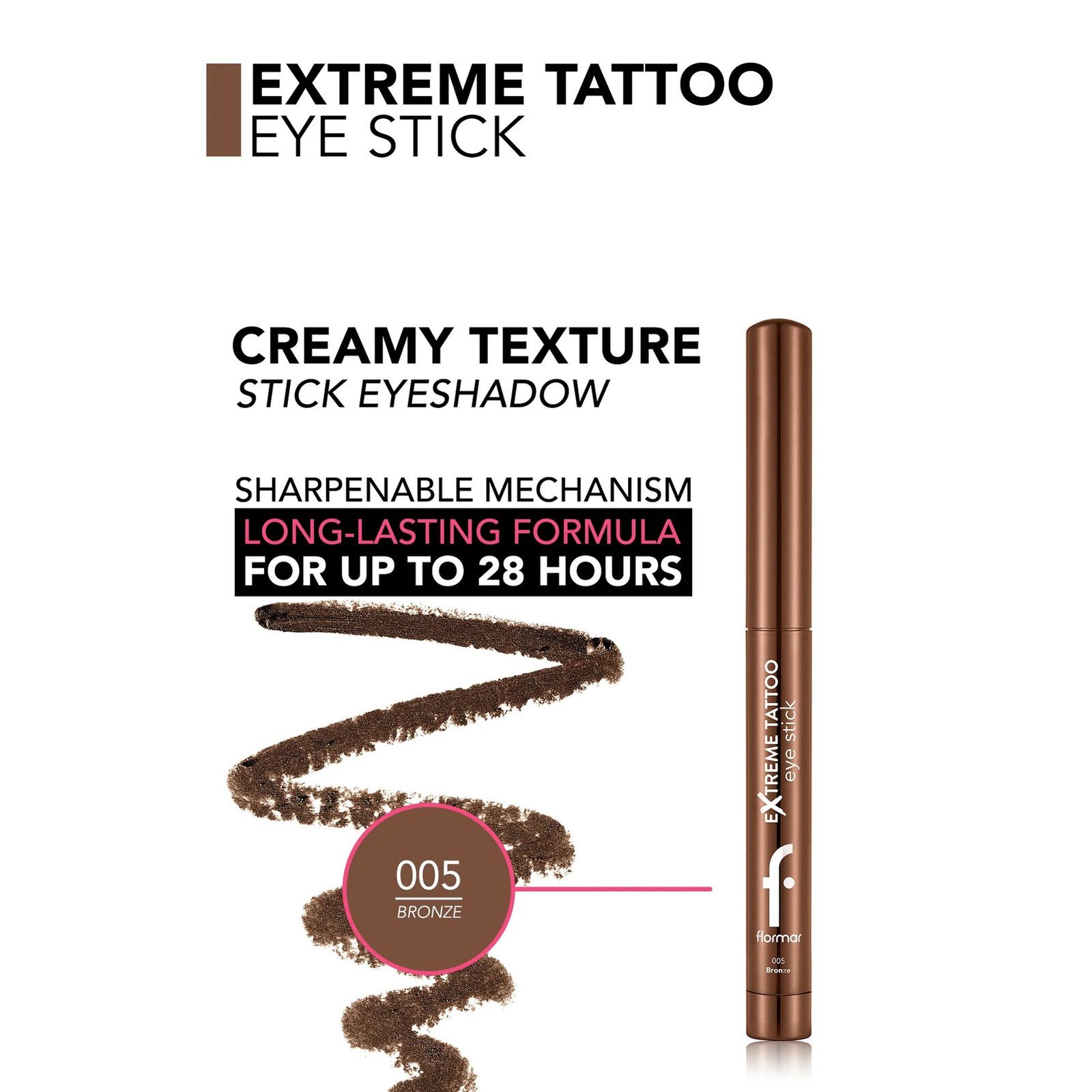 Flormar Extreme Tattoo Eye Stick 005 Bronze 1.4g
