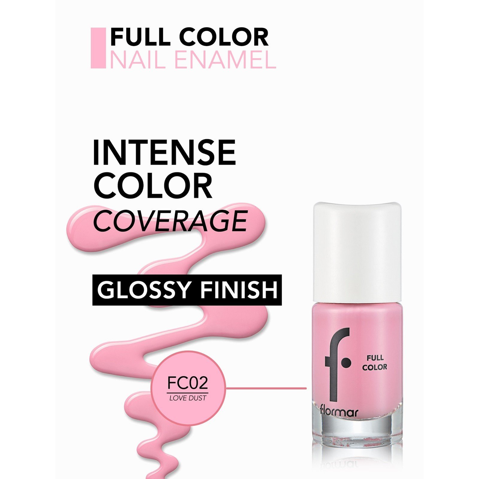 Flormar Full Color Nail Enamel 02 Love Dust 8ml