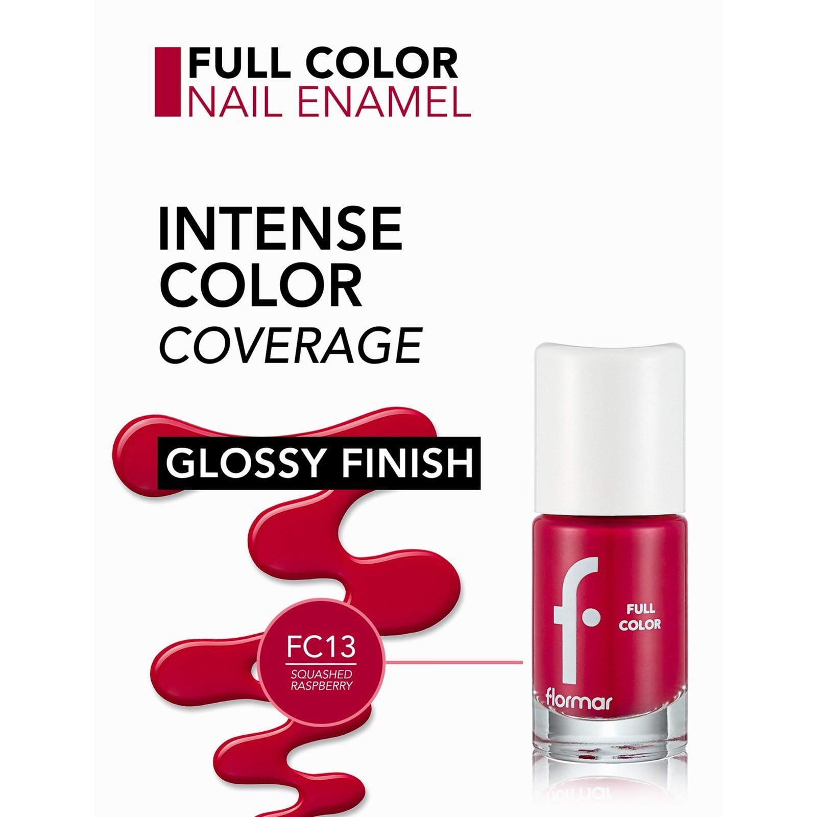 Flormar Full Color طلاء أظافر 13 Squashed Raspberry 8ml