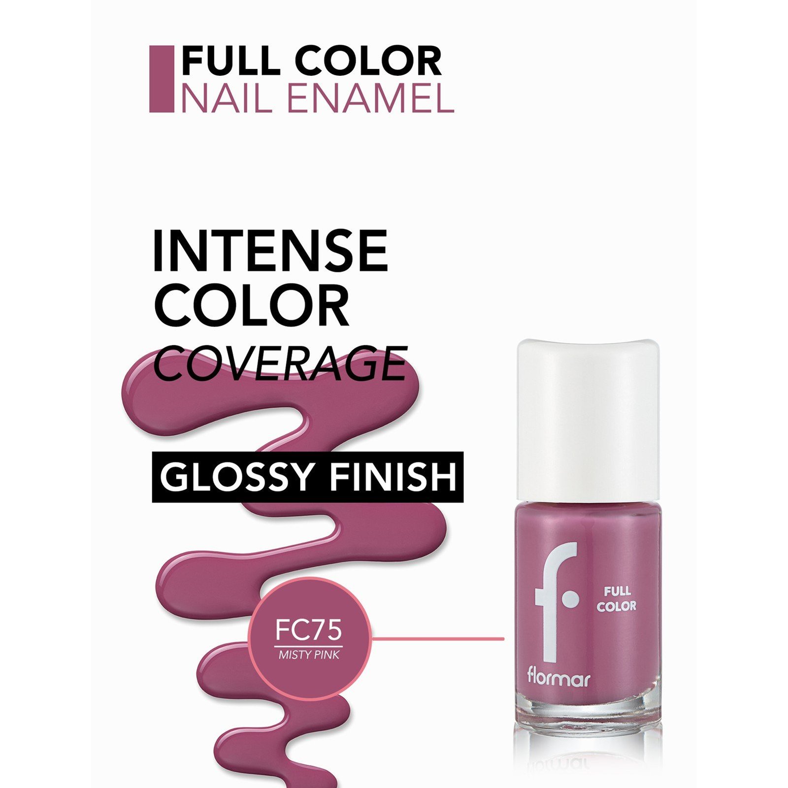 Flormar Full Color Esmalte de Uñas 75 Misty Pink 8ml