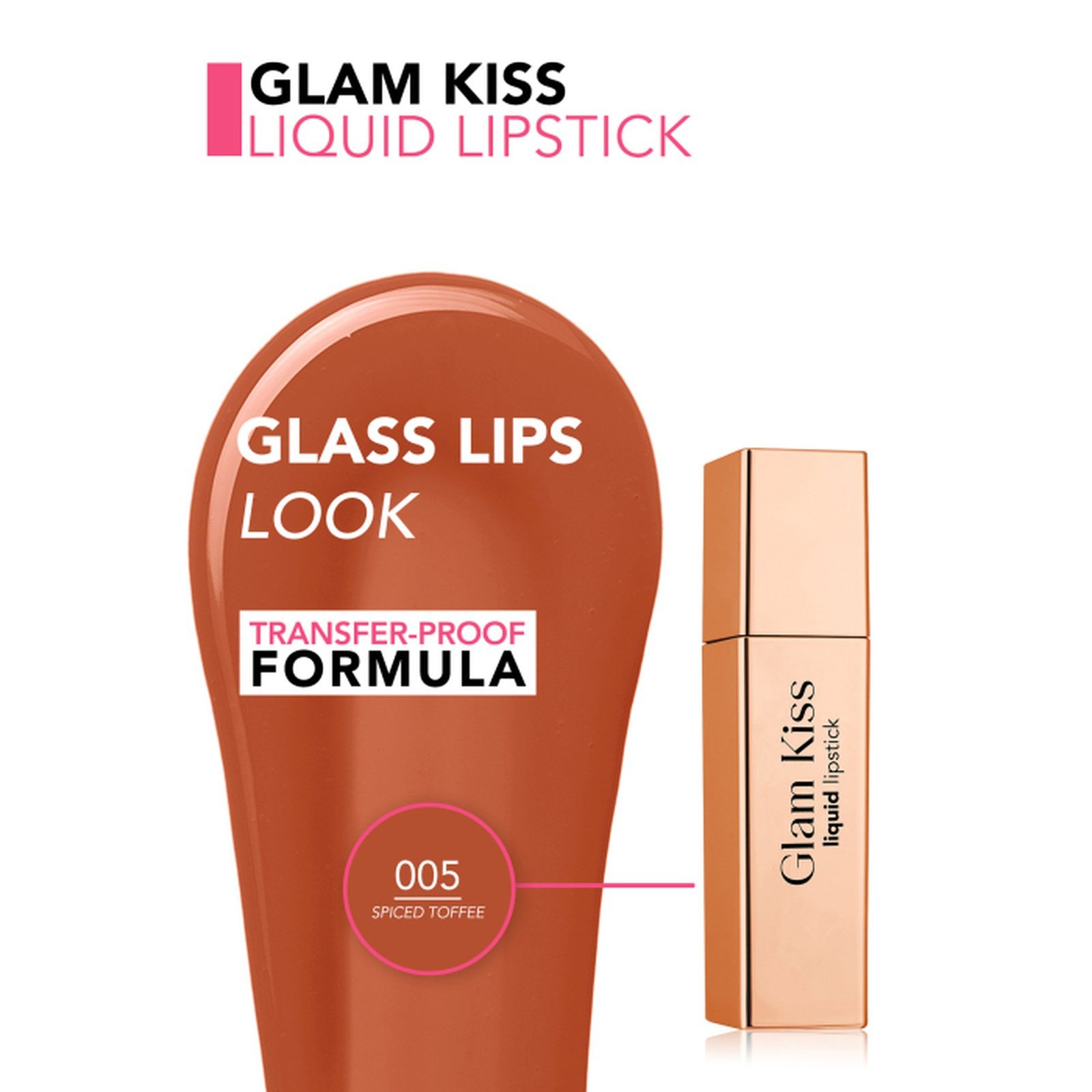 Flormar Glam Kiss Liquid Lipstick 005 Spiced Toffee 3.5ml