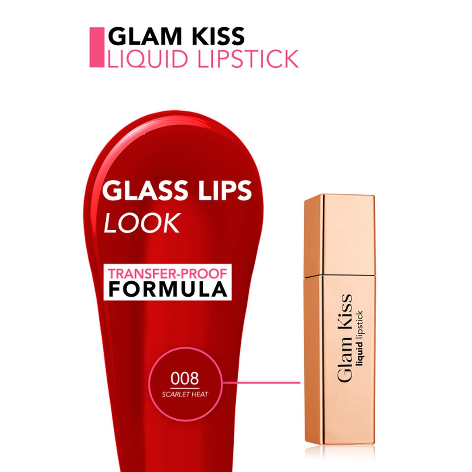 Flormar Glam Kiss Liquid Lipstick 008 Scarlet Heat 3.5ml