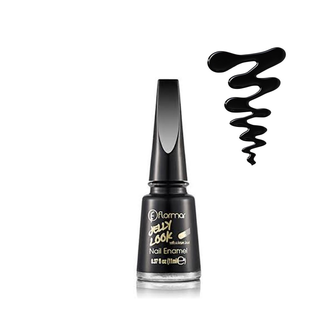 Flormar Jelly Look Βερνίκι Νυχιών 28 Patent Black Leather 11ml