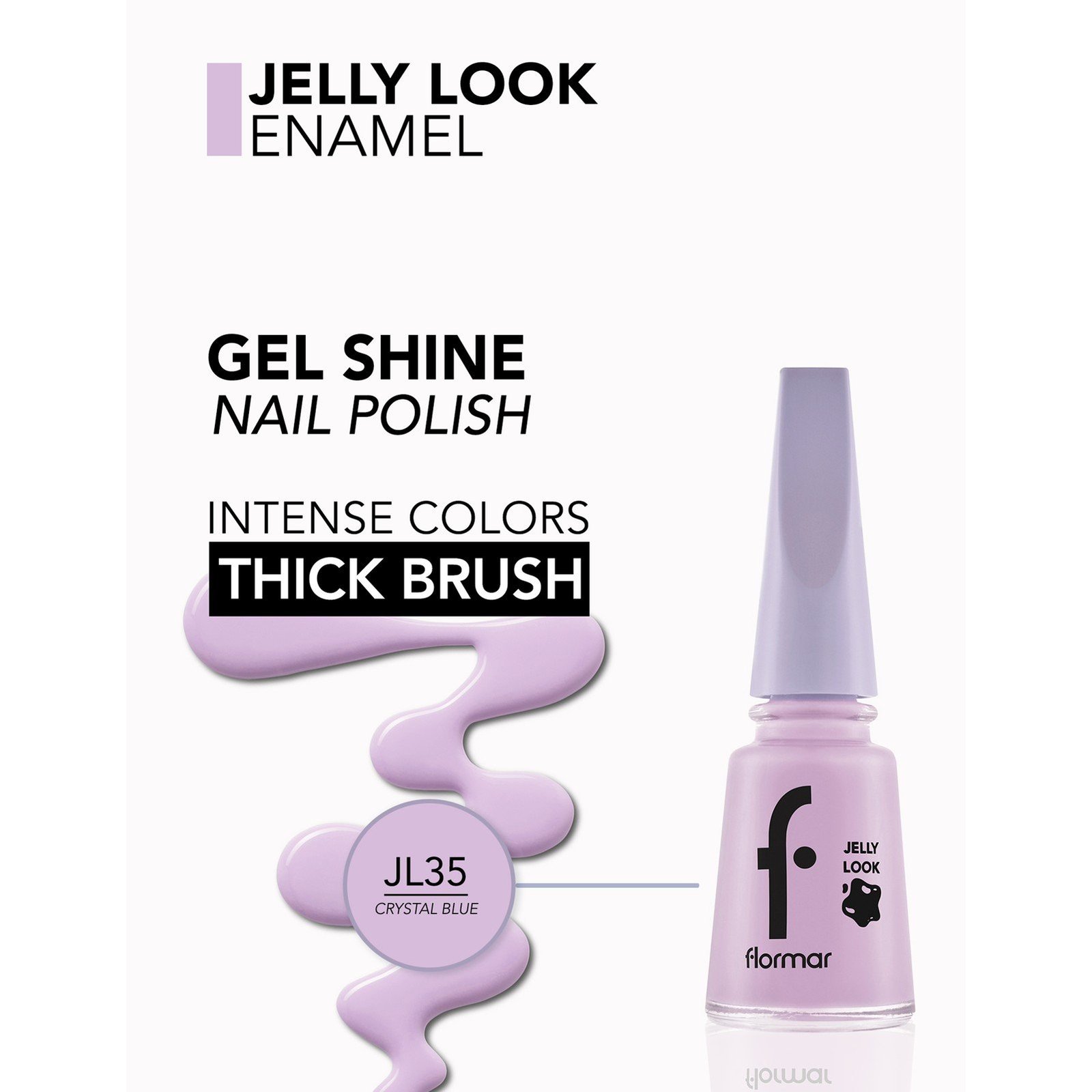 Flormar Esmalte de Uñas Efecto Gelatina 35 Crystal Blue 11ml