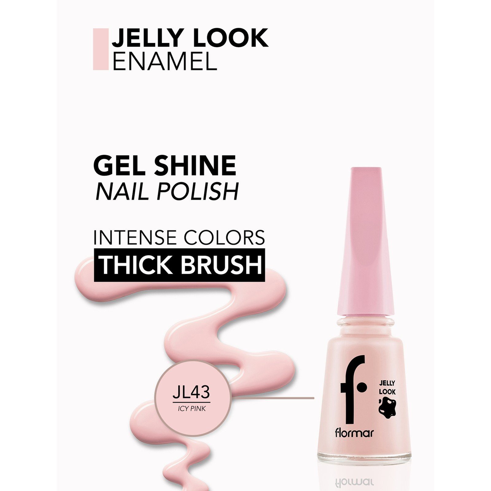 Flormar Jelly Look Βερνίκι Νυχιών 43 Icy Pink 11ml