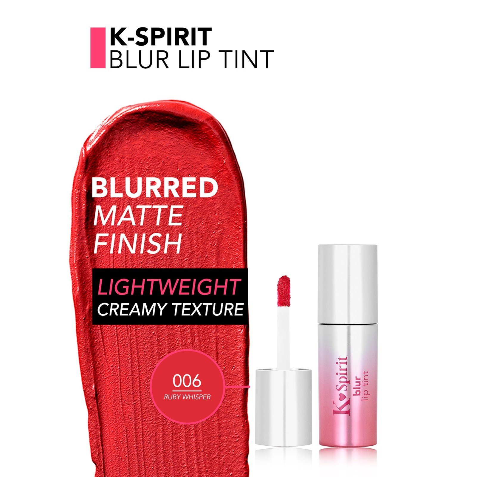 Flormar K-Spirit Blur Lip Tint 006 Ruby Whisper 4ml