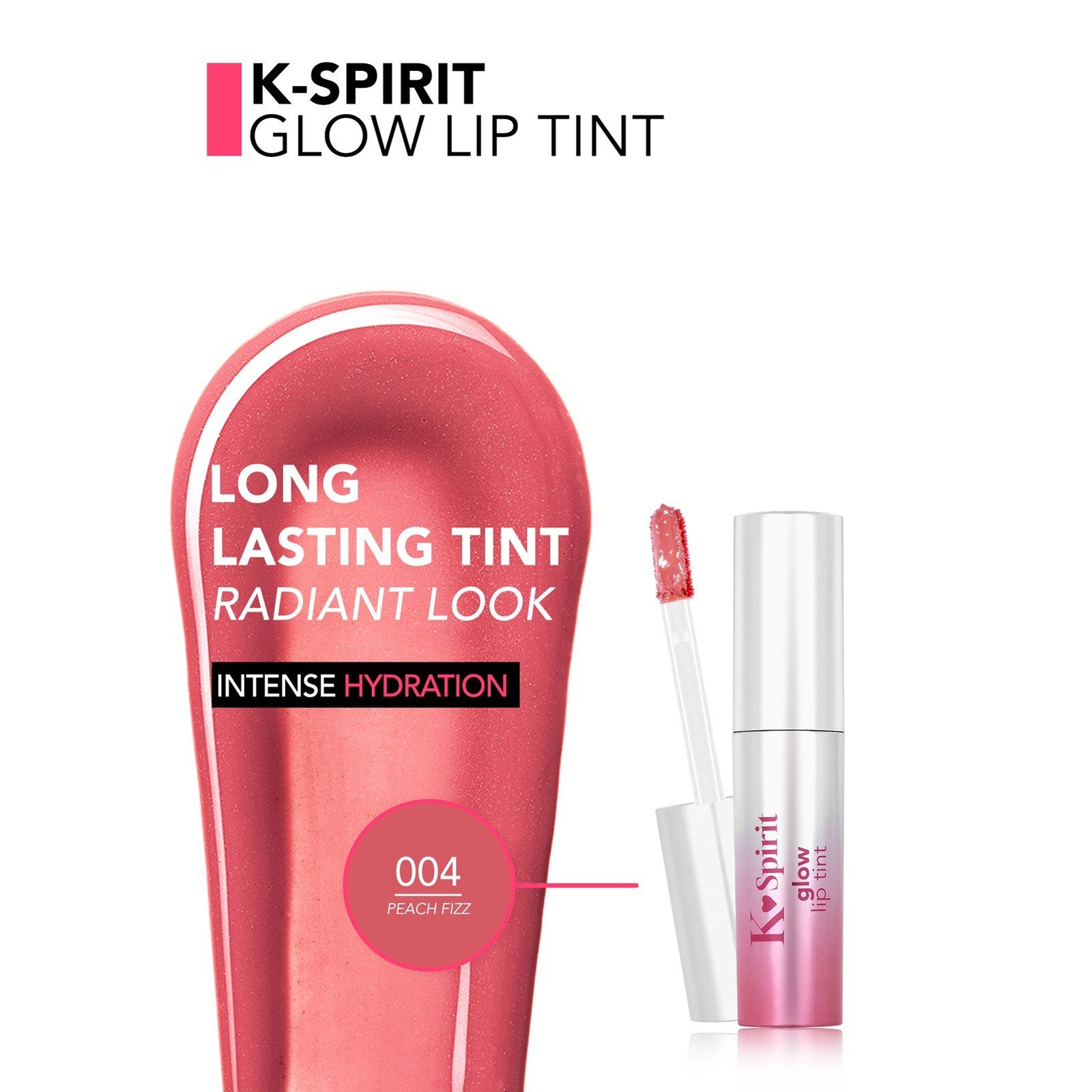 Flormar K-Spirit Glow Lip Tint 004 Peach Fizz 4ml
