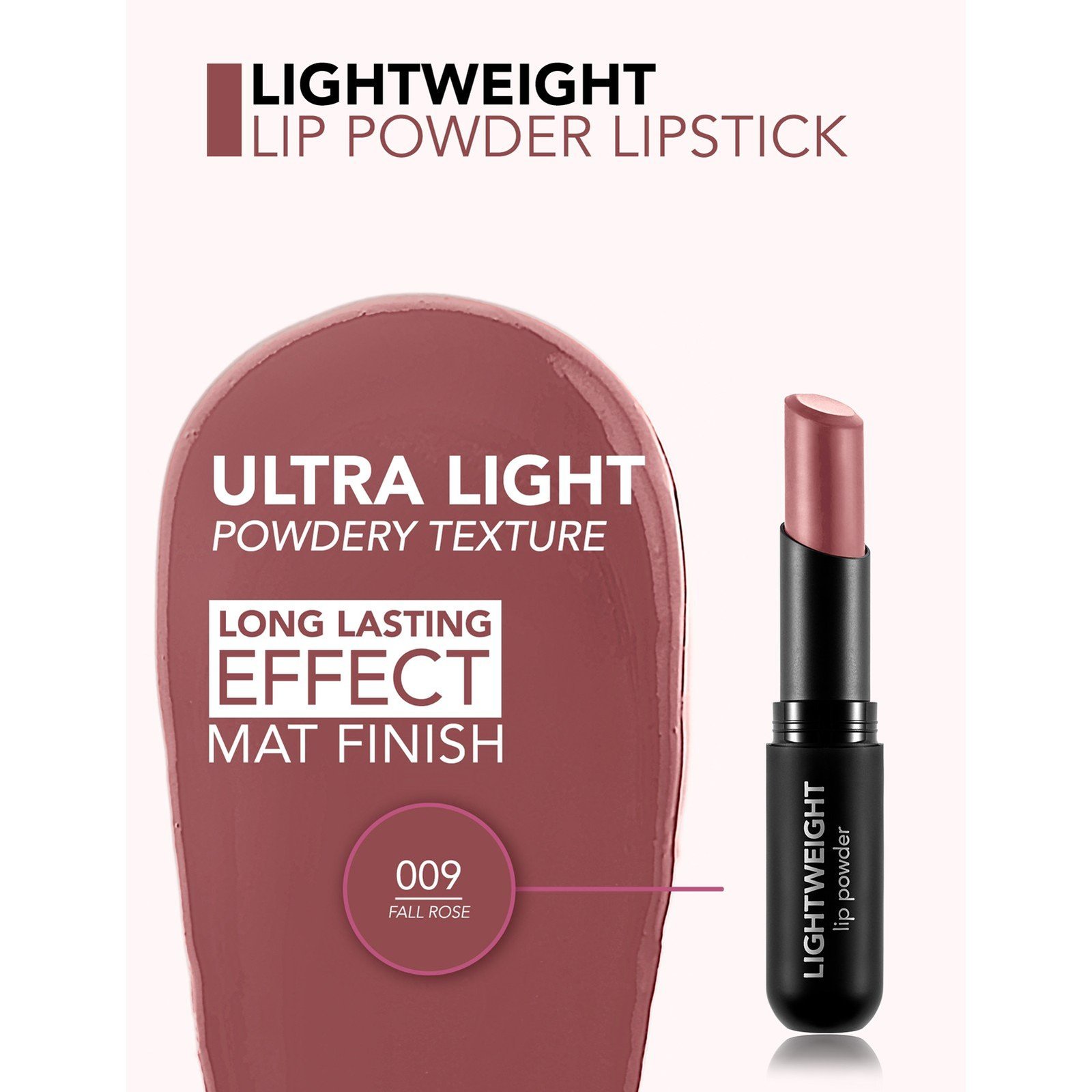 Flormar Polvo Labial Ligero Barra de Labios Ultraligera 09 Fall Rose 3g