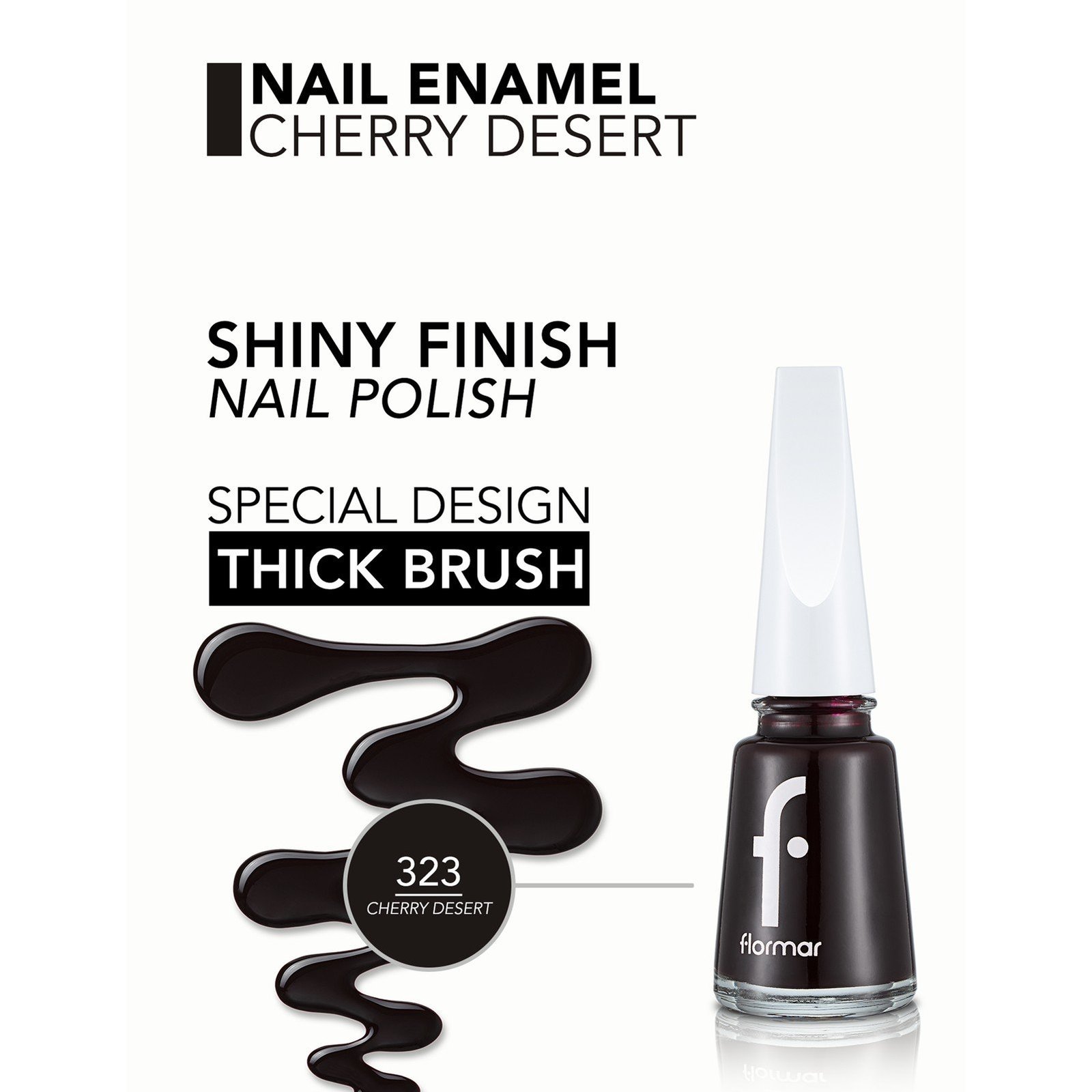 Flormar Nail Enamel 323 Cherry Dessert 11ml (0.37floz)