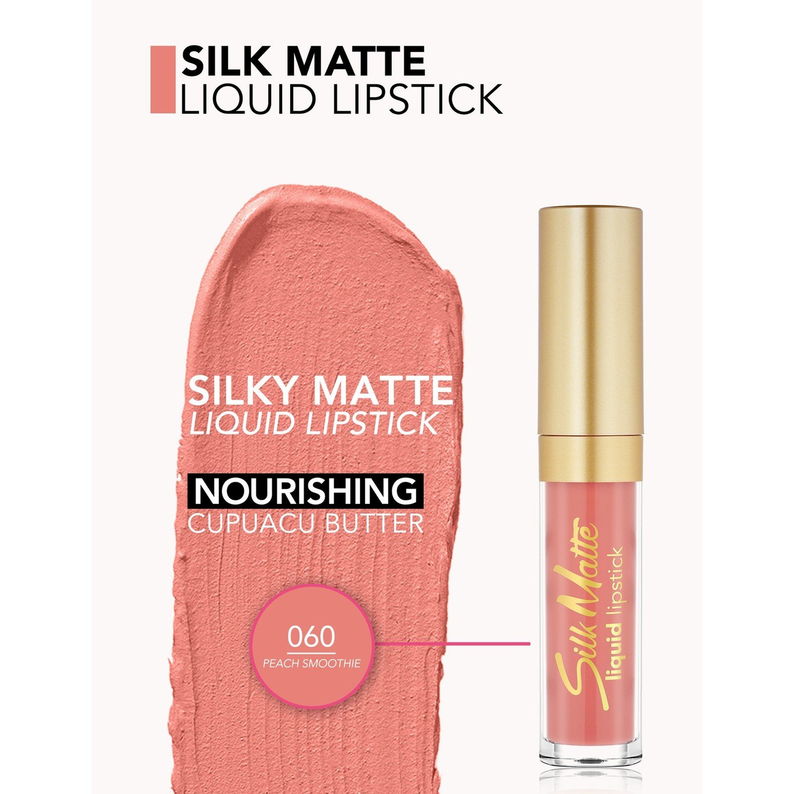 Flormar Rouge à Lèvres Liquide Silk Matte 060 Peach Smoothie 4.5ml