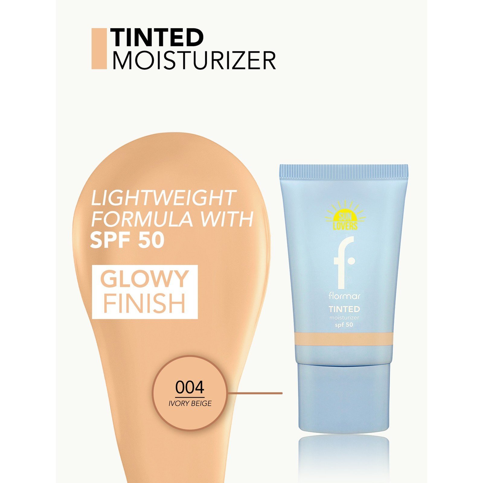 Flormar Sun Lovers Getönte Feuchtigkeitscreme SPF50 004 Ivory Beige 30ml
