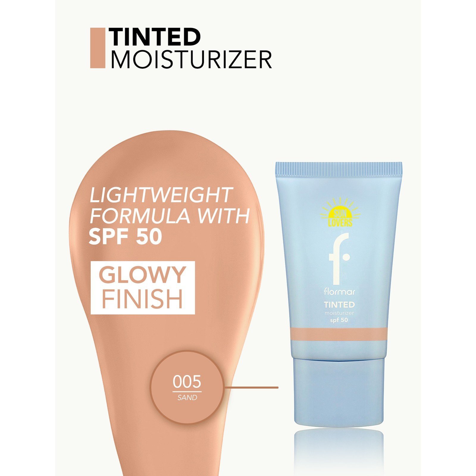 Flormar Sun Lovers Tinted Moisturizer SPF50 005 Sand 30ml (1floz)