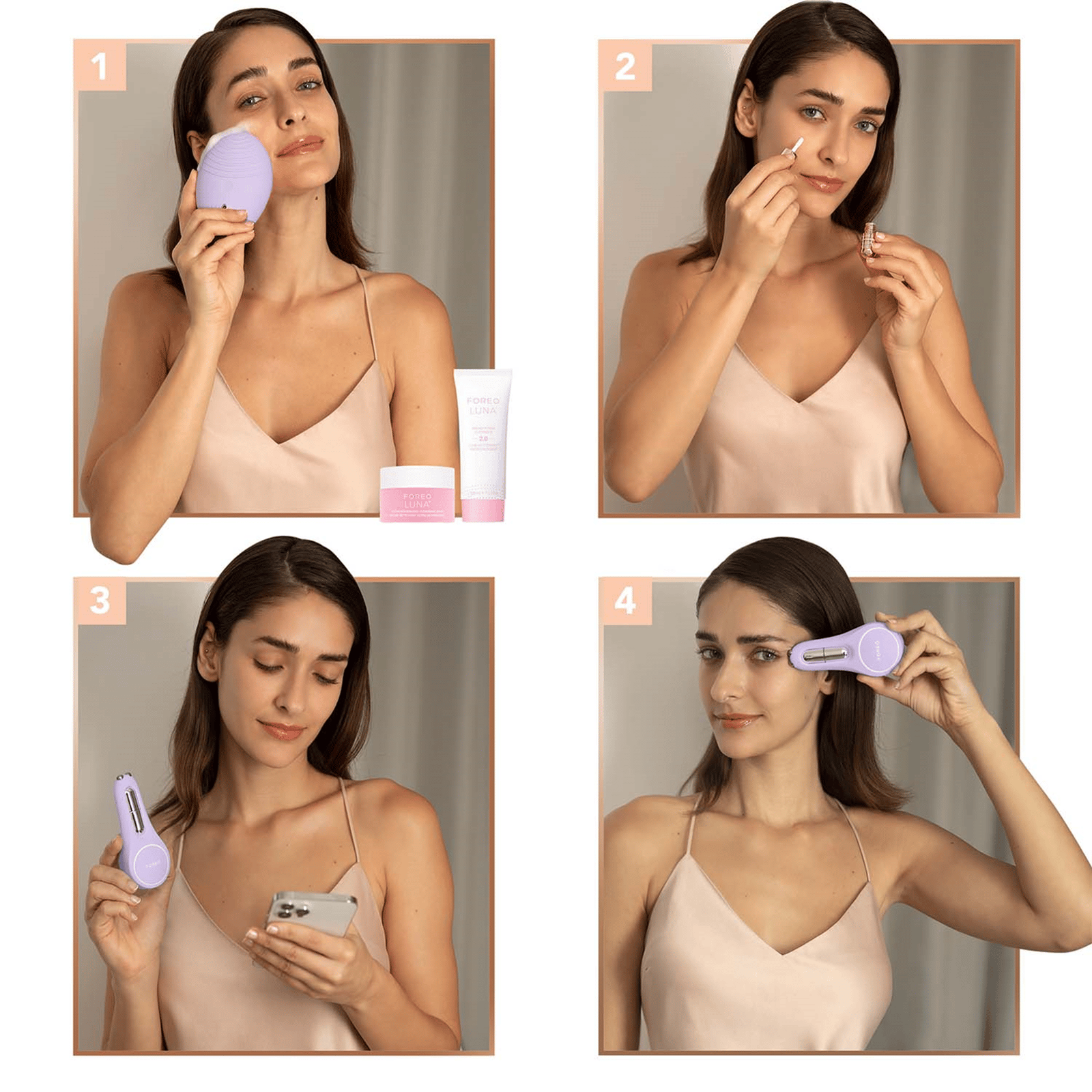 FOREO BEAR 2 للعينين والشفاه Microcurrent Line ملسن Device Lavender