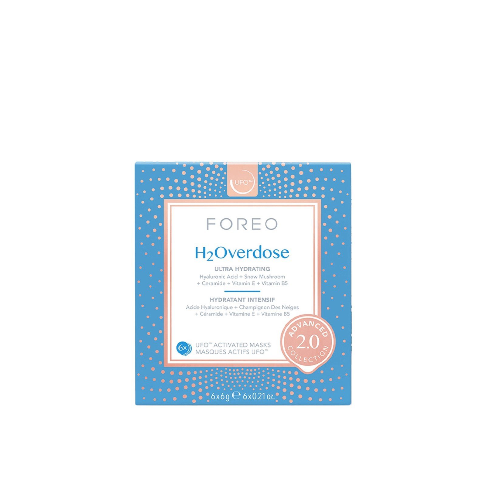 FOREO UFO™ Activated Facial Mask H2Overdose 2.0 6x6g